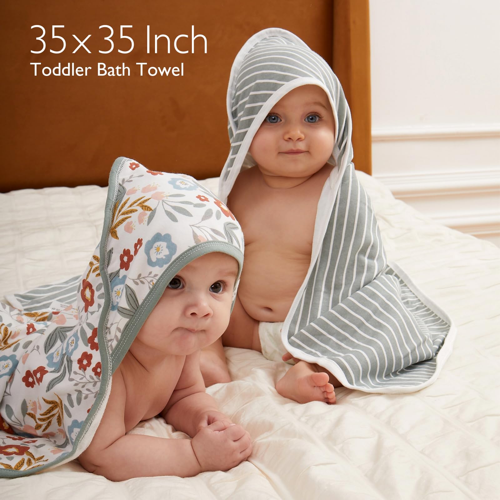 Foto 7 pulgar | Baby Towel Momcozy, Juego De 2 Toallas De Baño Con Capucha, 35 X 35 Cm - Venta Internacional.