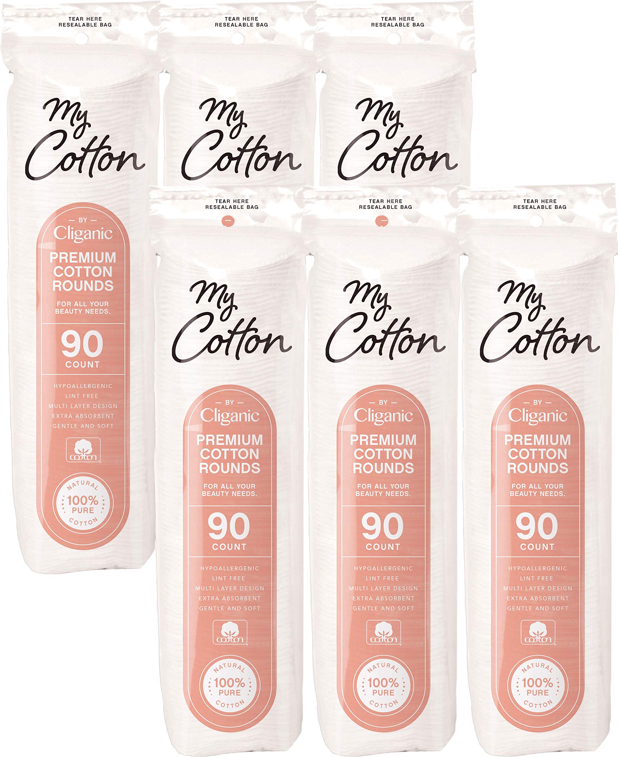 Foto 1 | Cotton Rounds Cliganic My Cotton Premium, 540 Unidades - Venta Internacional.