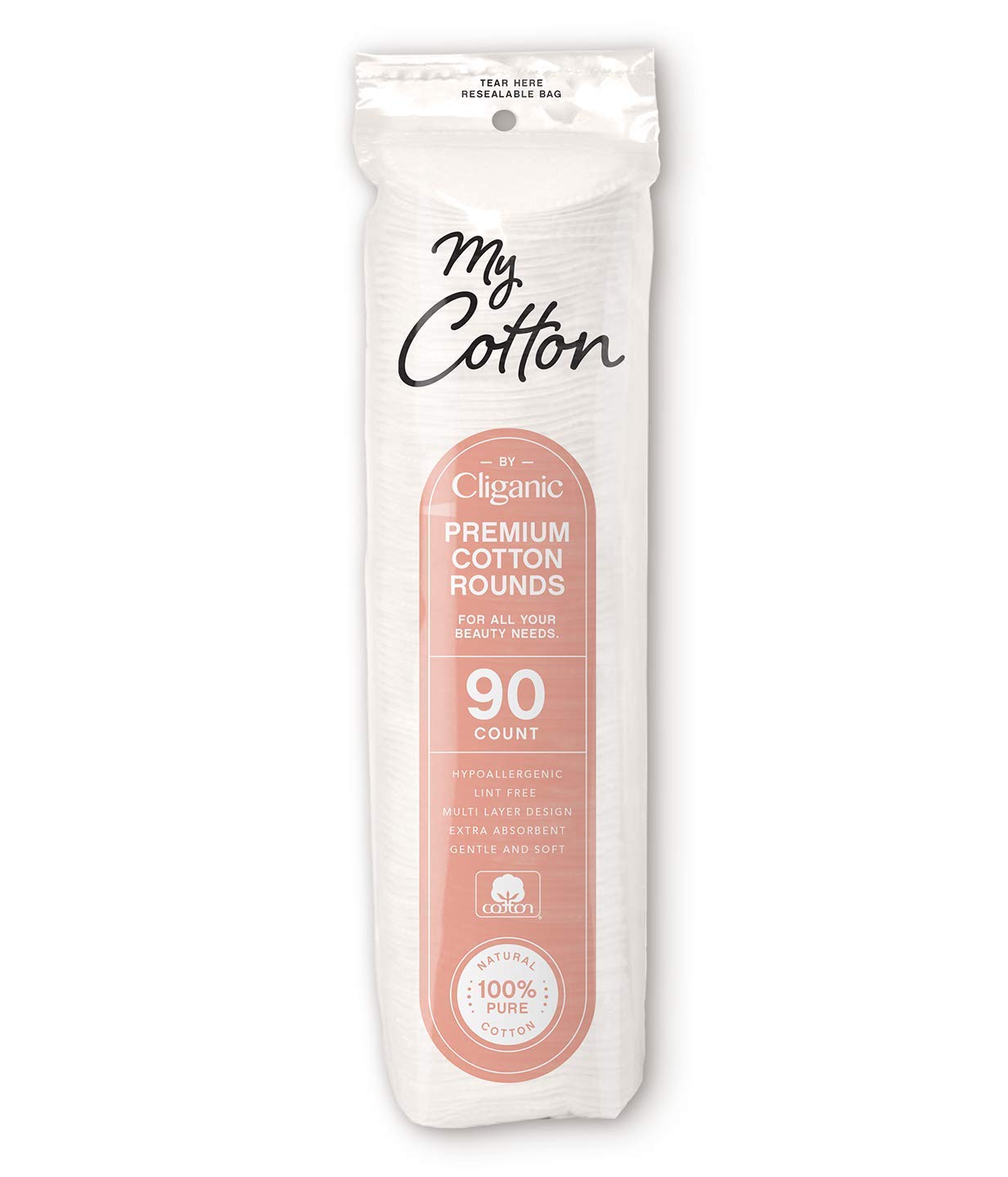 Foto 2 | Cotton Rounds Cliganic My Cotton Premium, 540 Unidades - Venta Internacional.