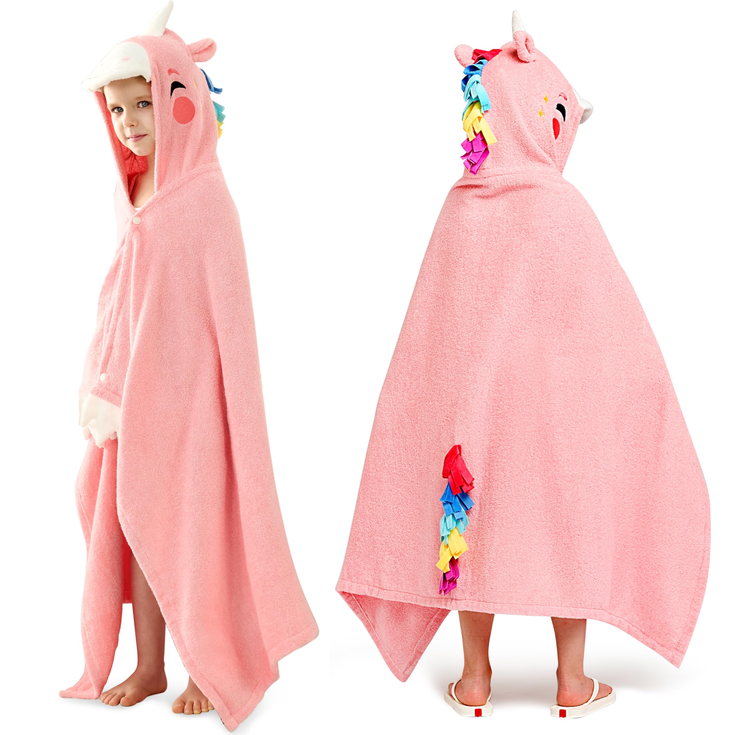 Foto 1 | Toalla Con Capucha Joiedomi Unicorn Para Niños De 3 A 10 Años, Algodón Suave - Venta Internacional.