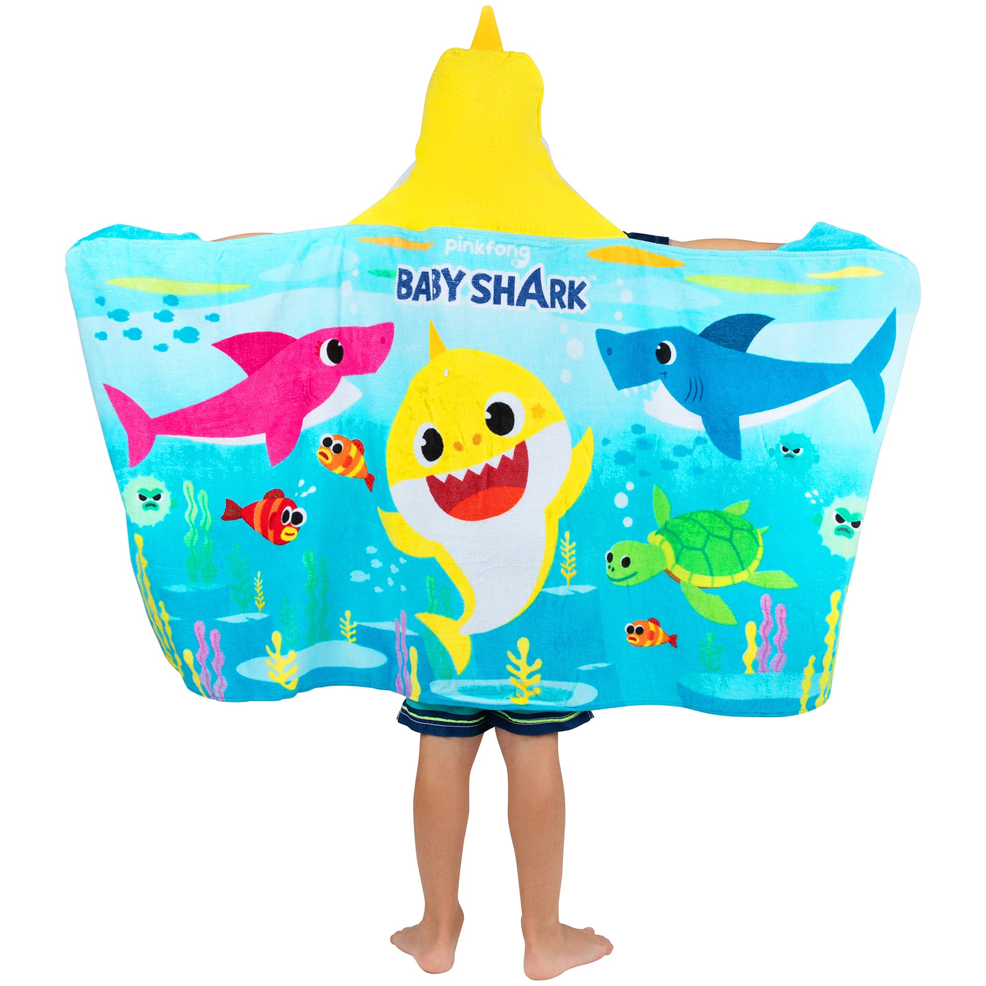 Foto 4 pulgar | Toalla Con Capucha Franco Baby Shark Supper Seas Para Niños De 3 A 7 Años - Venta Internacional.