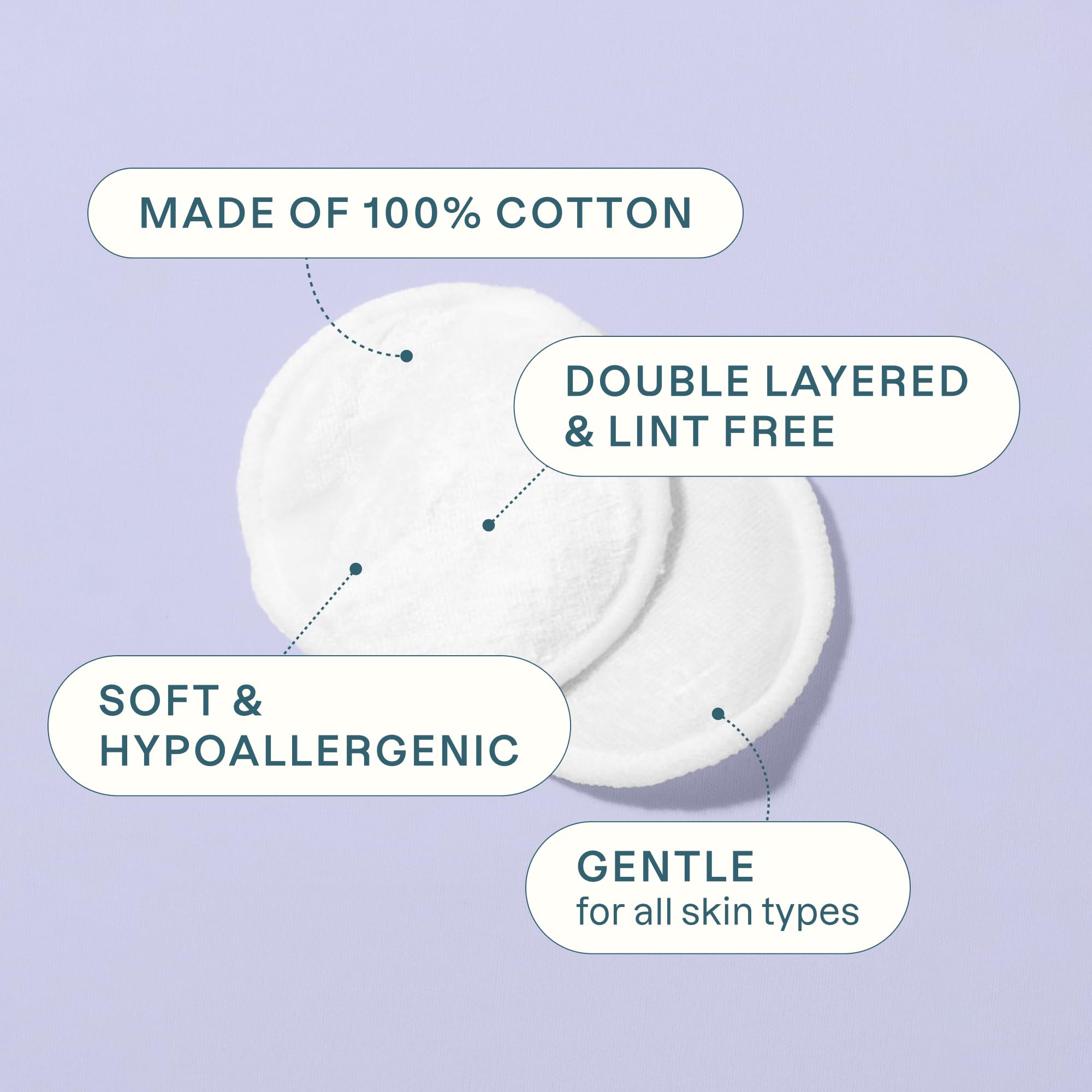Foto 4 | Cotton Rounds Cliganic Premium, 100% Algodón Puro (300 Unidades) - Venta Internacional.