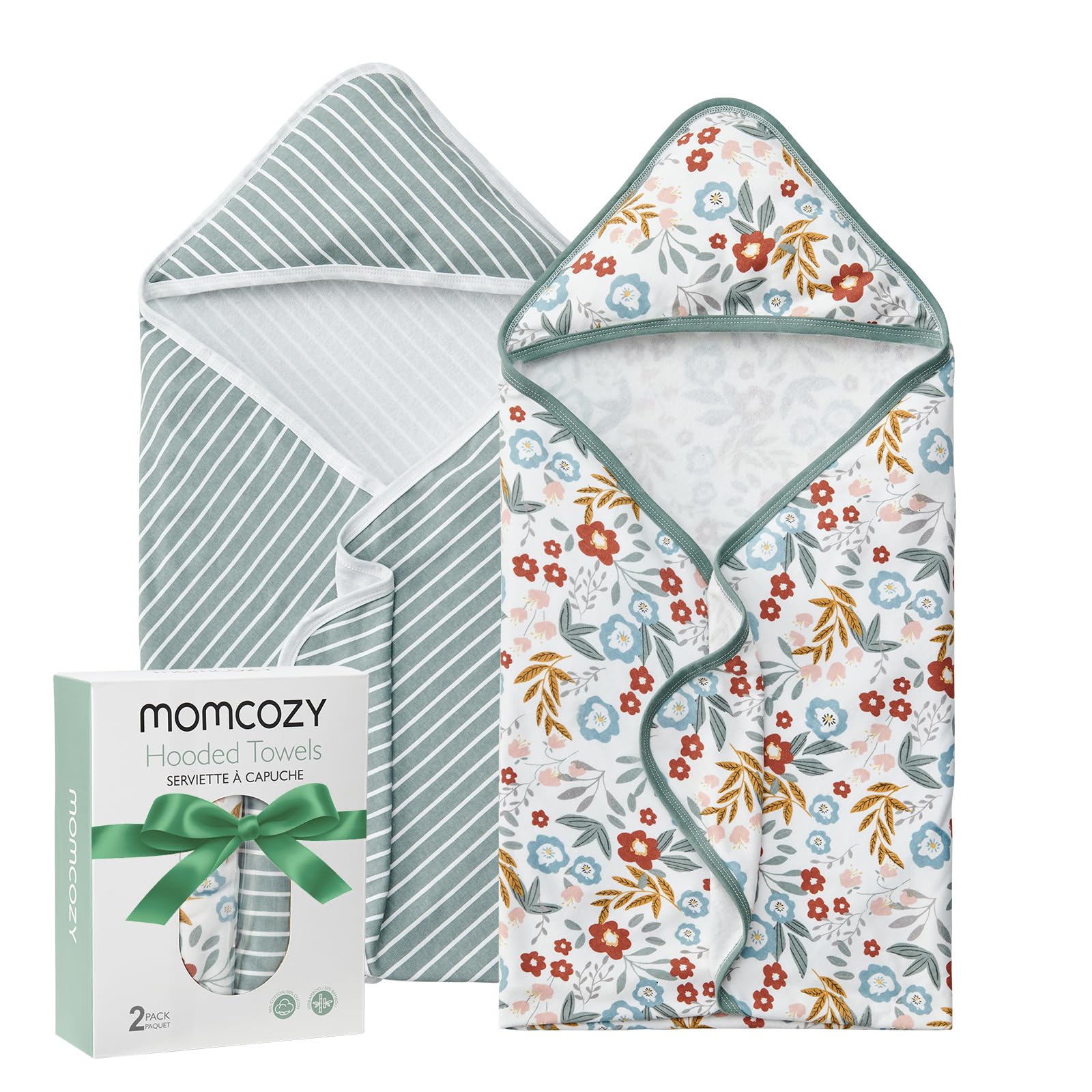 Foto 1 | Baby Towel Momcozy, Juego De 2 Toallas De Baño Con Capucha, 70 X 70 Cm - Venta Internacional.