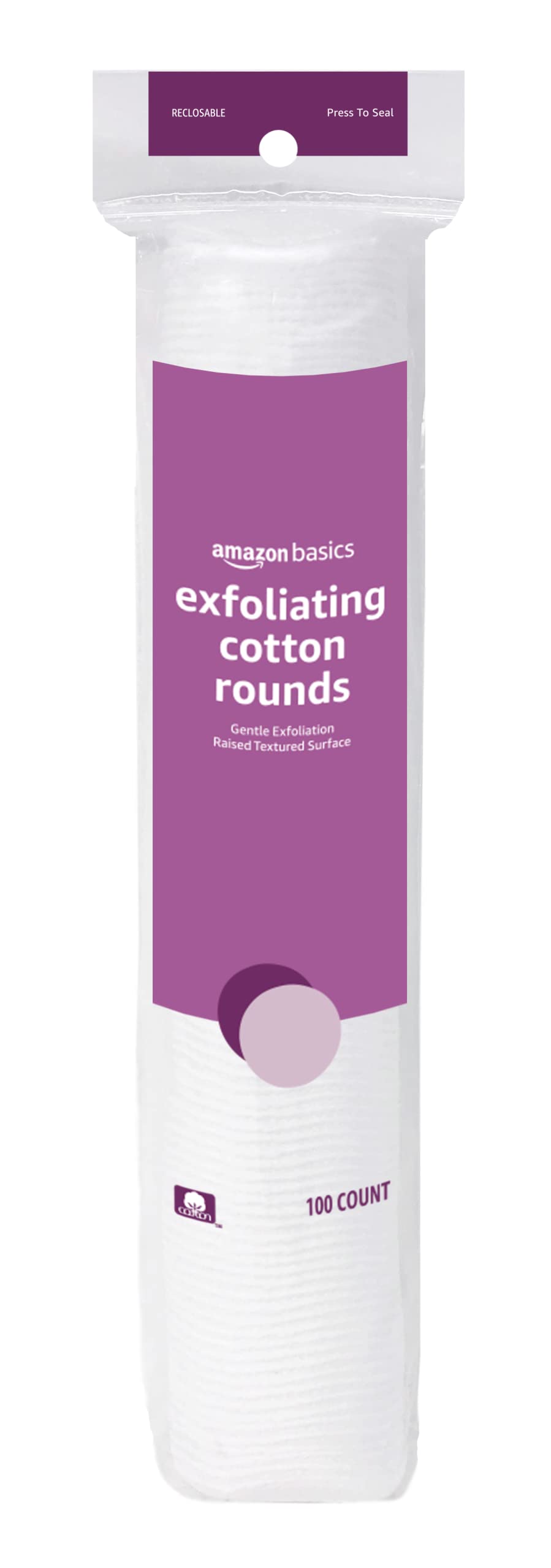 Foto 2 pulgar | Cartuchos Exfoliantes De Algodón Amazon Basics, 100 Unidades (paquete 1) - Venta Internacional.