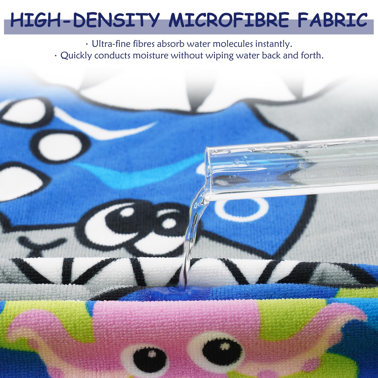 Foto 5 | Poncho Con Capucha Mokani Toalla De Playa Suave De Microfibra Para Niños - Venta Internacional.