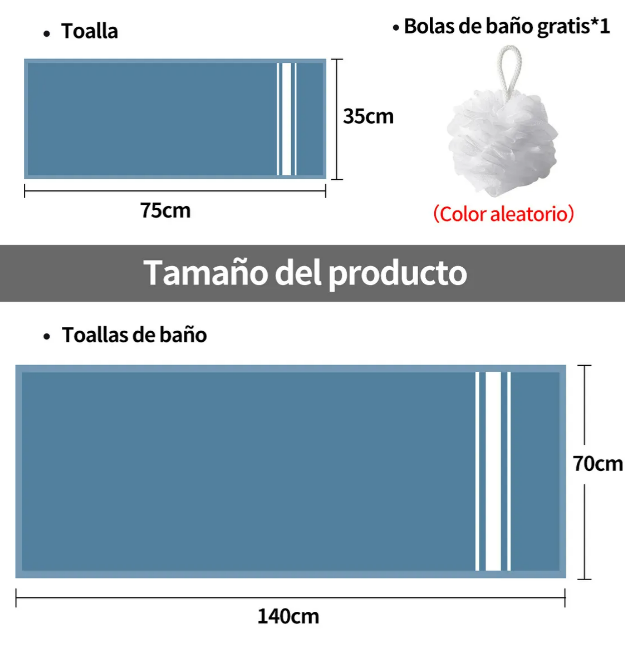 Foto 5 pulgar | Juego De Toallas De Baño Premium Xtellar, 100% Algodón, Tamaño Grande Y Mediano