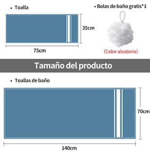 Foto 4 | Juego De Toallas De Baño Premium Xtellar, 100% Algodón, Tamaño Grande Y Mediano