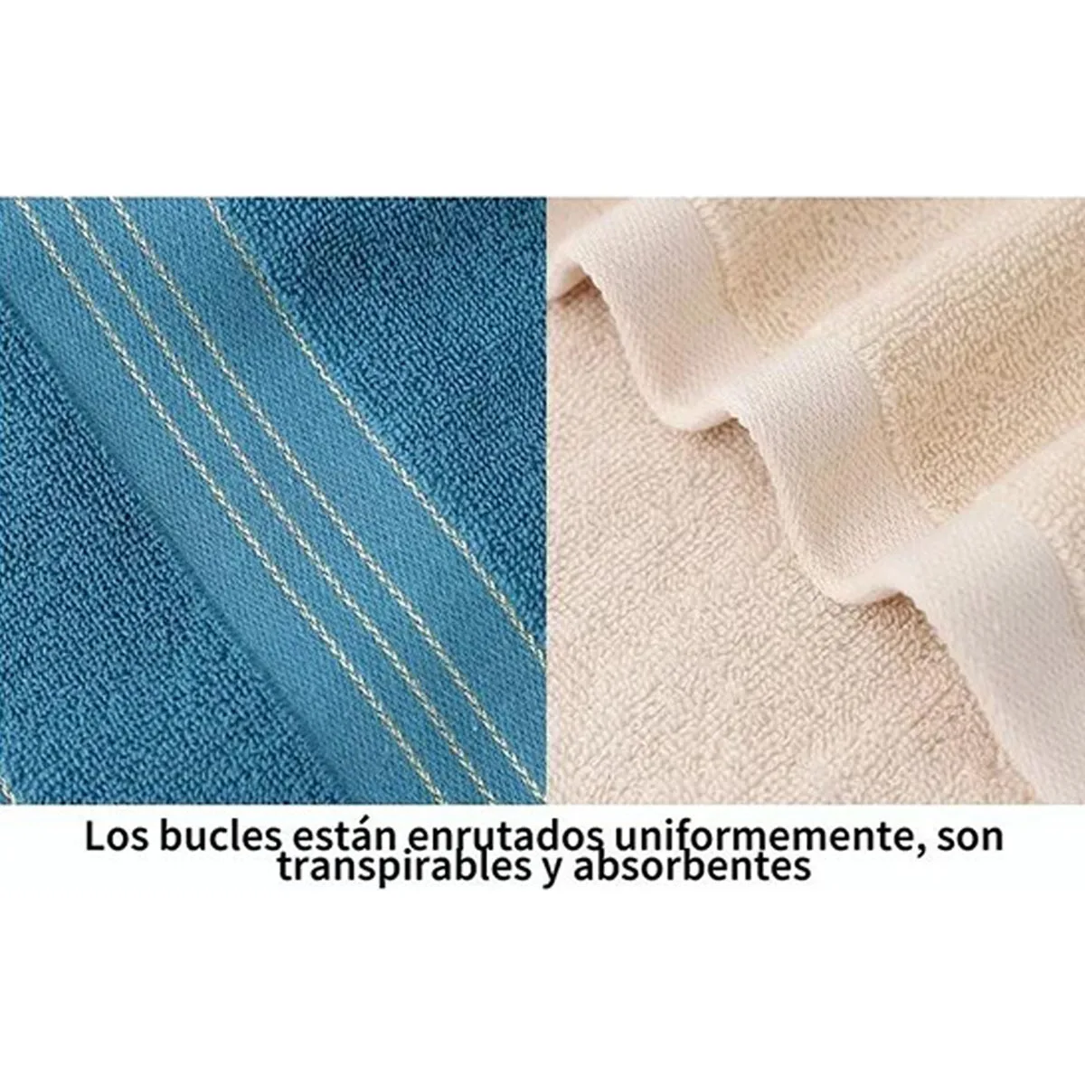 Foto 3 | 3 Piezas De Toallas Suaves De Algodón Puro Para El Baño Lab.g Multicolor