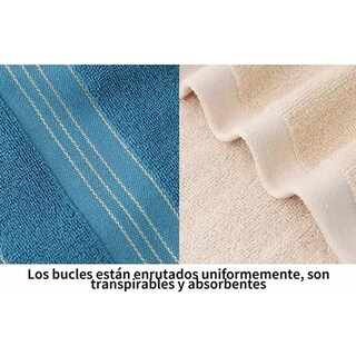 Foto 3 | 3 Piezas De Toallas Suaves De Algodón Puro Para El Baño Lab.g Multicolor