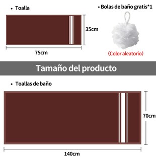 Foto 3 | Juego De Toallas De Baño Premium Xtellar, 100% Algodón, Tamaño Grande Y Mediano