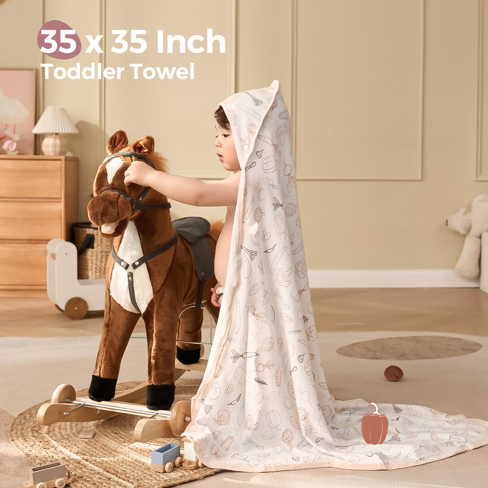 Foto 6 | Toalla Para Bebé Momcozy Best Wishes Con Capucha, Suave Y Absorbente - Venta Internacional.