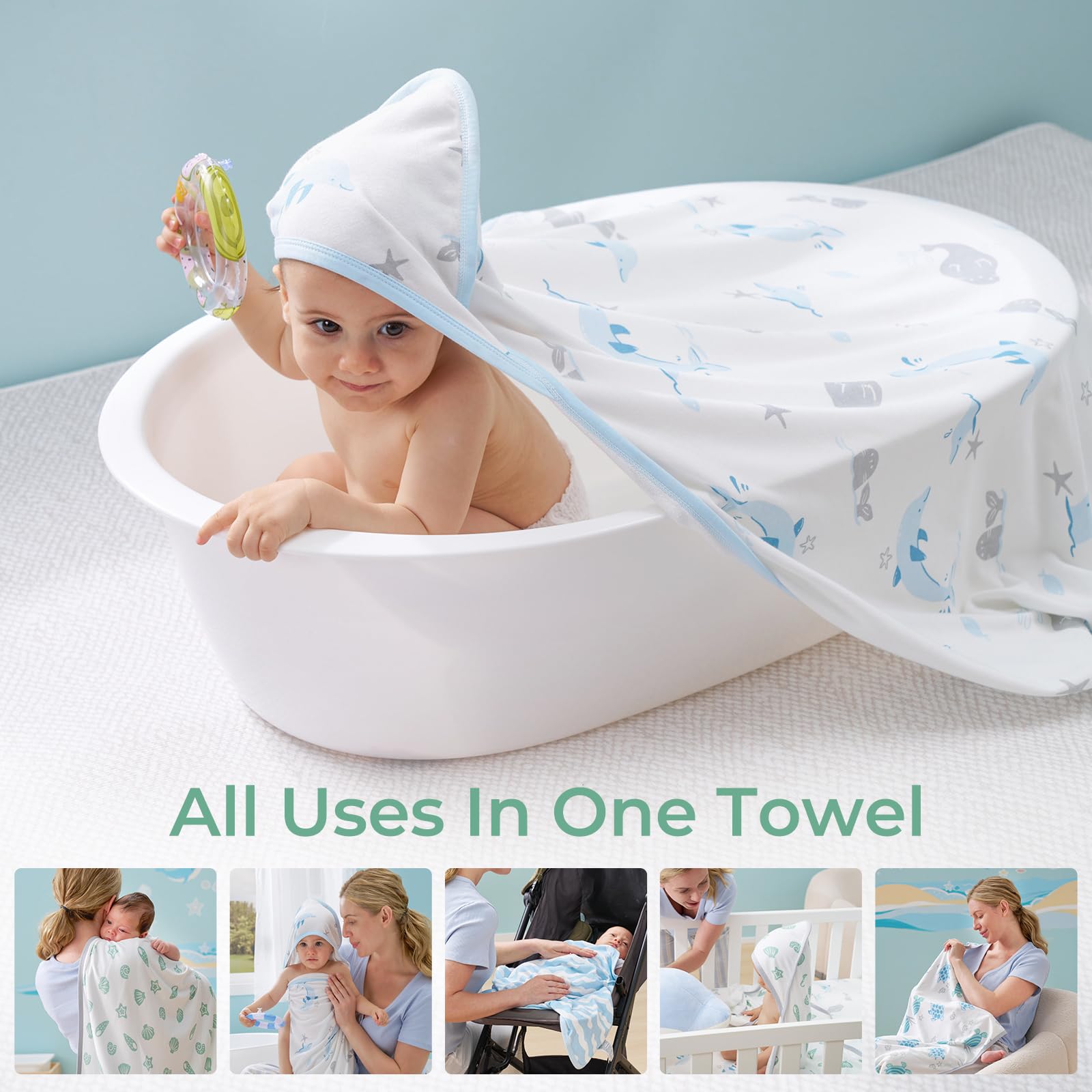 Foto 8 pulgar | Toalla De Bebé Momcozy Con Capucha, Diseño Original, Suave Y Absorbente - Venta Internacional.