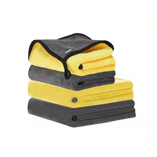Foto 1 | Toallas De Limpieza Gruesas Para Auto 4 Piezas Lab.g Amarillo