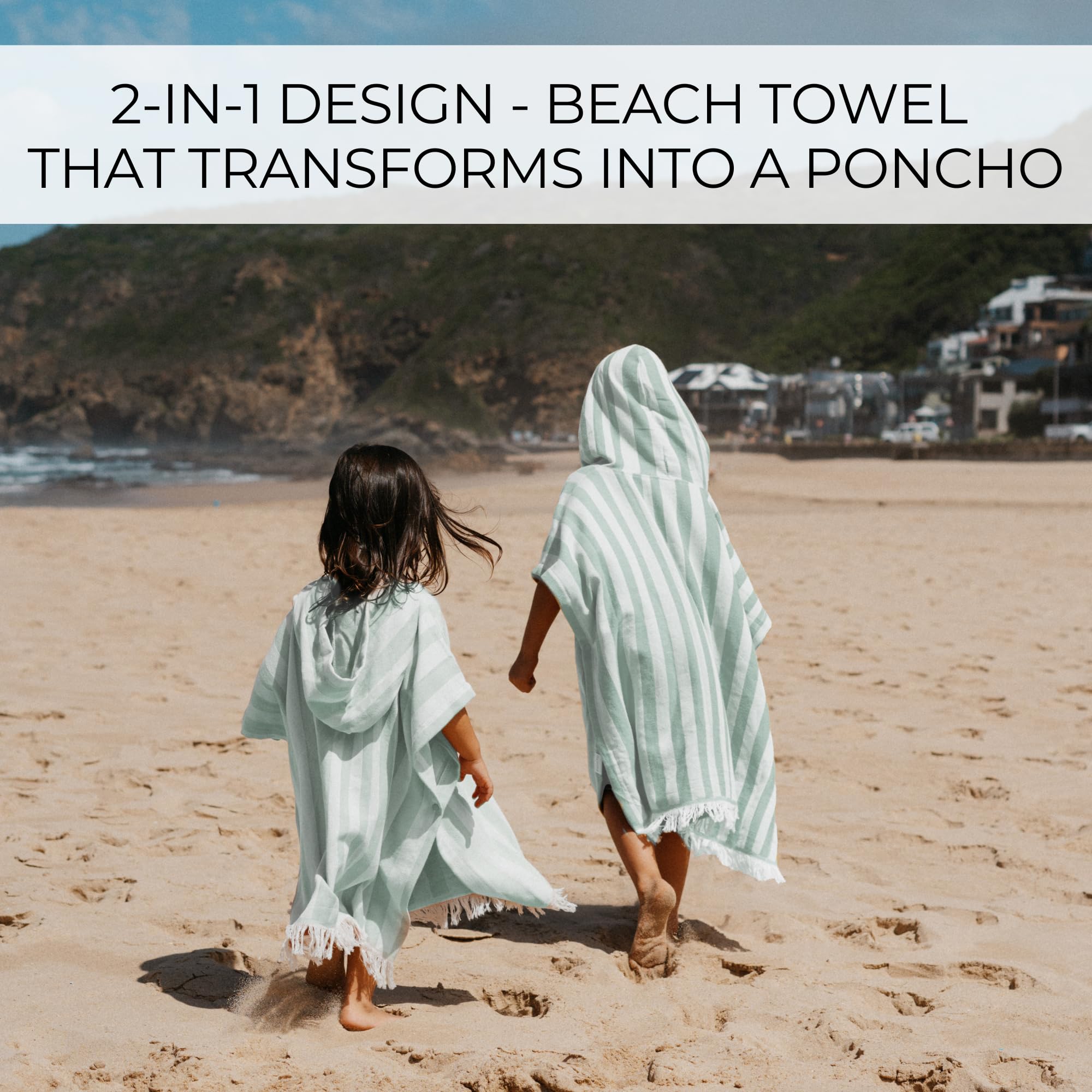 Foto 3 | Toalla De Playa Con Capucha Zicoto Para Niños De 1 A 3 Años  Algodón De Primera Calidad - Venta Internacional.