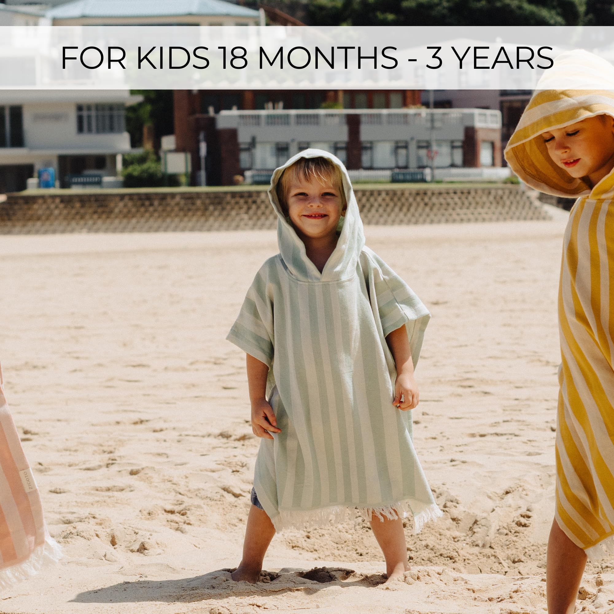 Foto 4 | Toalla De Playa Con Capucha Zicoto Para Niños De 1 A 3 Años  Algodón De Primera Calidad - Venta Internacional.