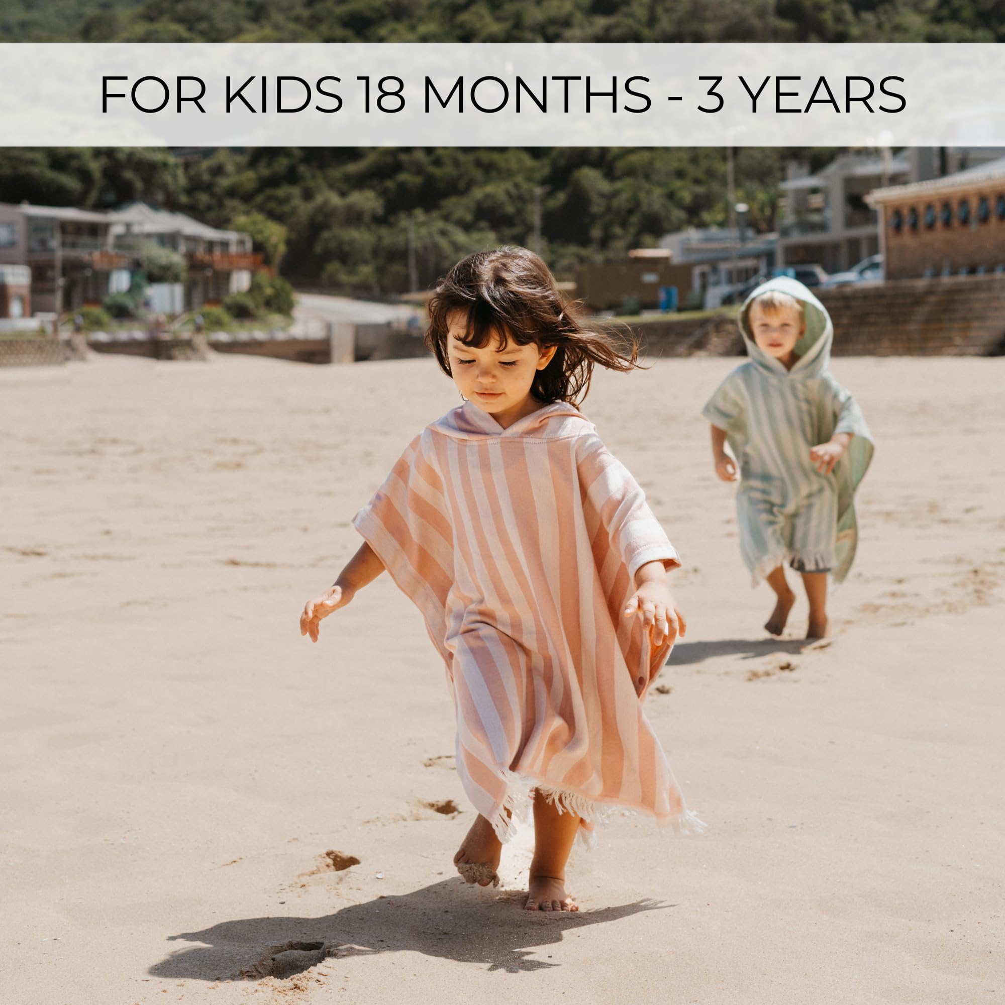 Foto 4 | Toalla De Playa Con Capucha Zicoto Para Niños De 1 A 3 Años  Algodón De Primera Calidad - Venta Internacional.