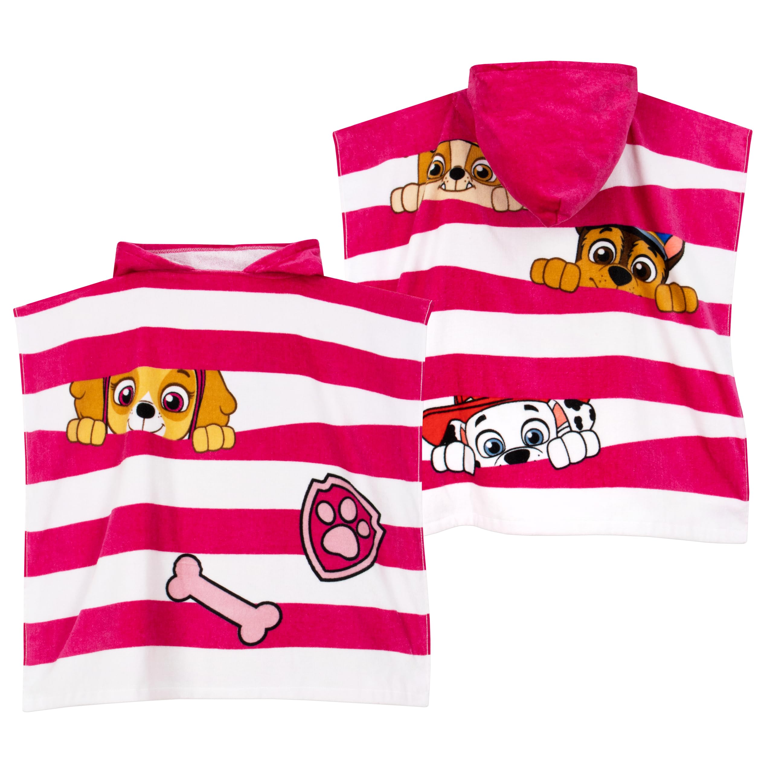 Foto 7 | Poncho con Capucha Paw Patrol Skye color Rosa para Niñas - Venta Internacional