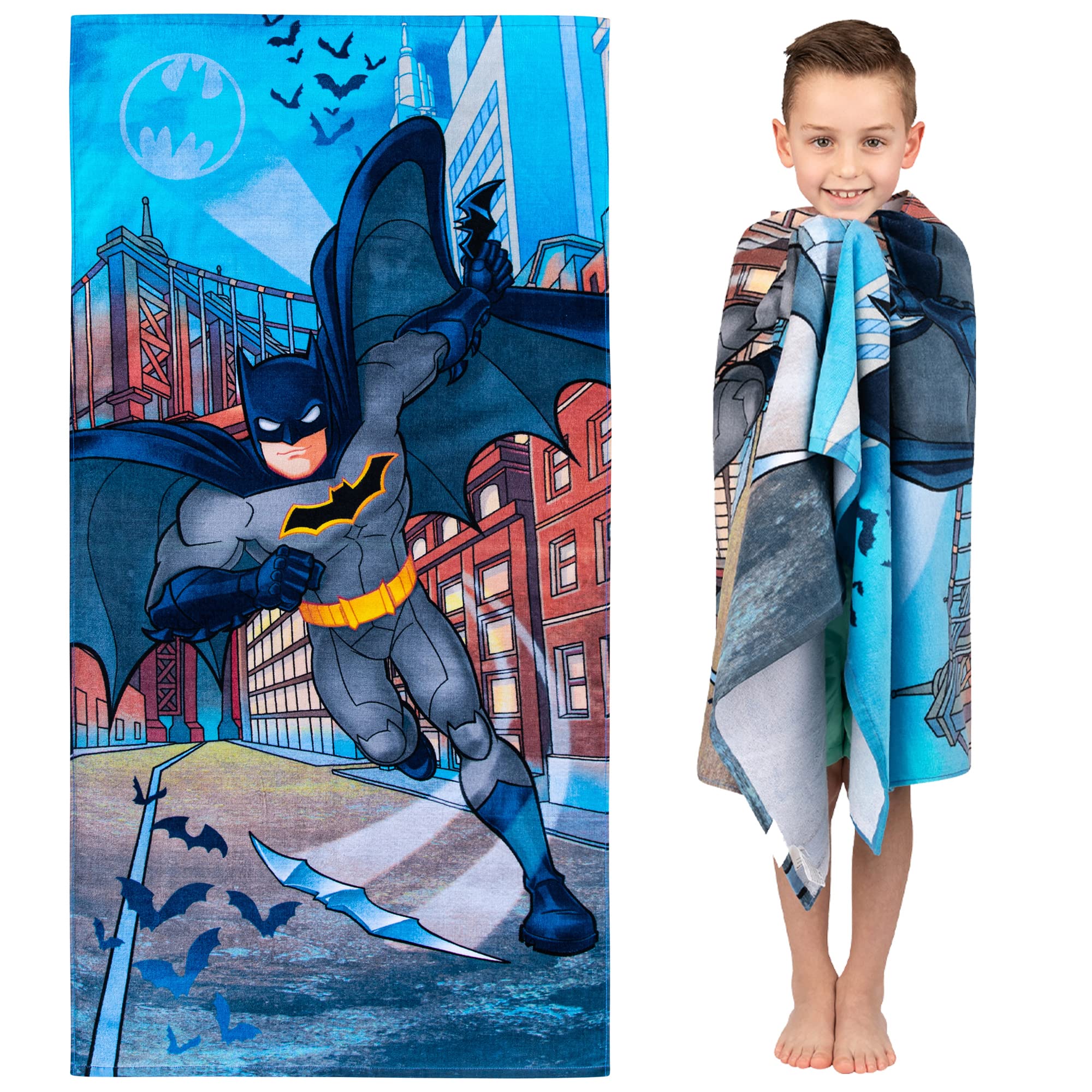 Toalla Franco Kids Batman 100% Algodón 147 Cm X 71 Cm - Venta Internacional. $624