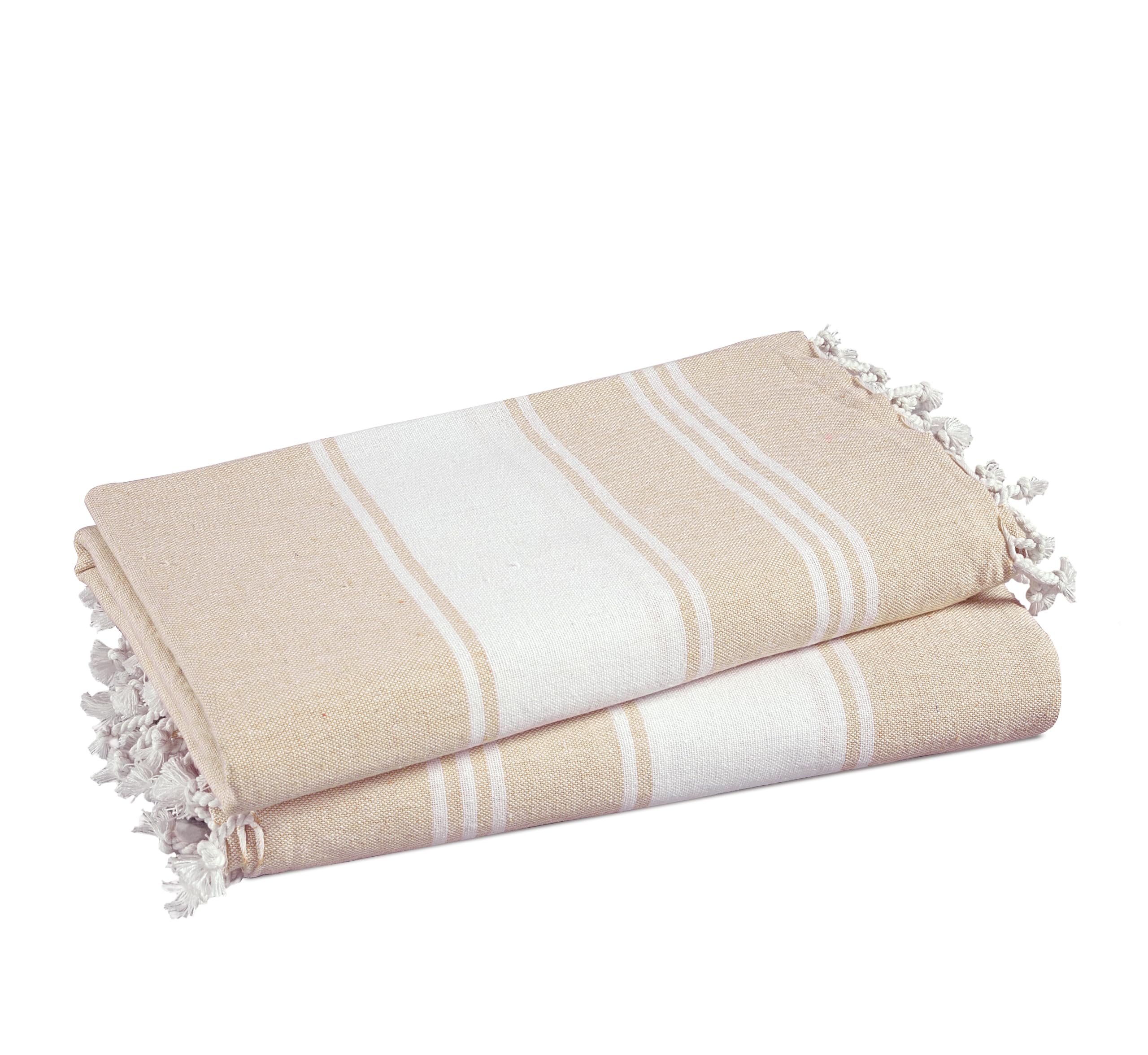 Toalla De Playa Lane Linen, Grande, 39 X 71 Cm, Paquete De 2 Unidades, Color Beige Turco - Venta Internacional.