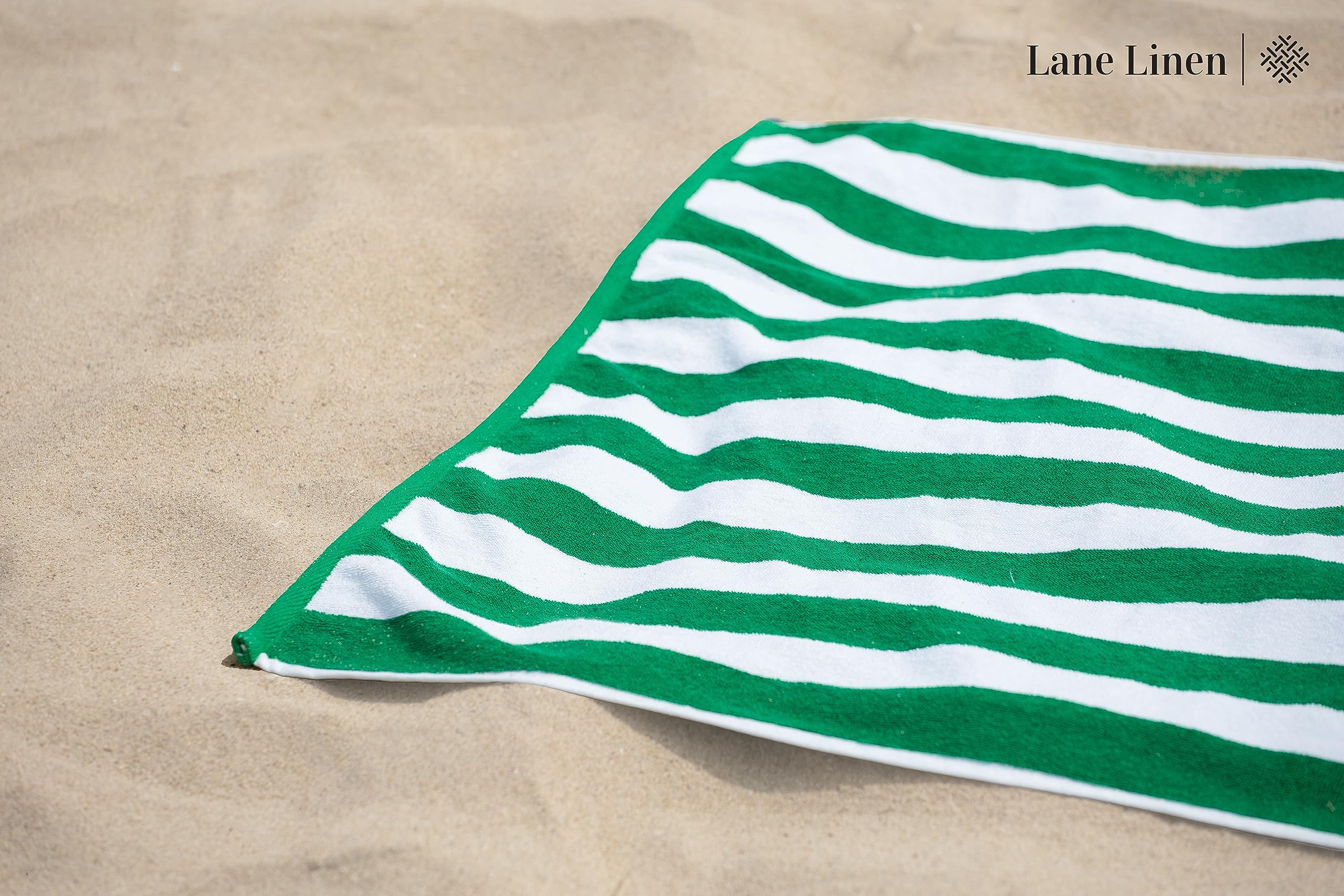 Foto 2 | Toallas De Playa Lane Linen, Paquete De 4, 100% Algodón De Gran Tamaño, Verde - Venta Internacional.