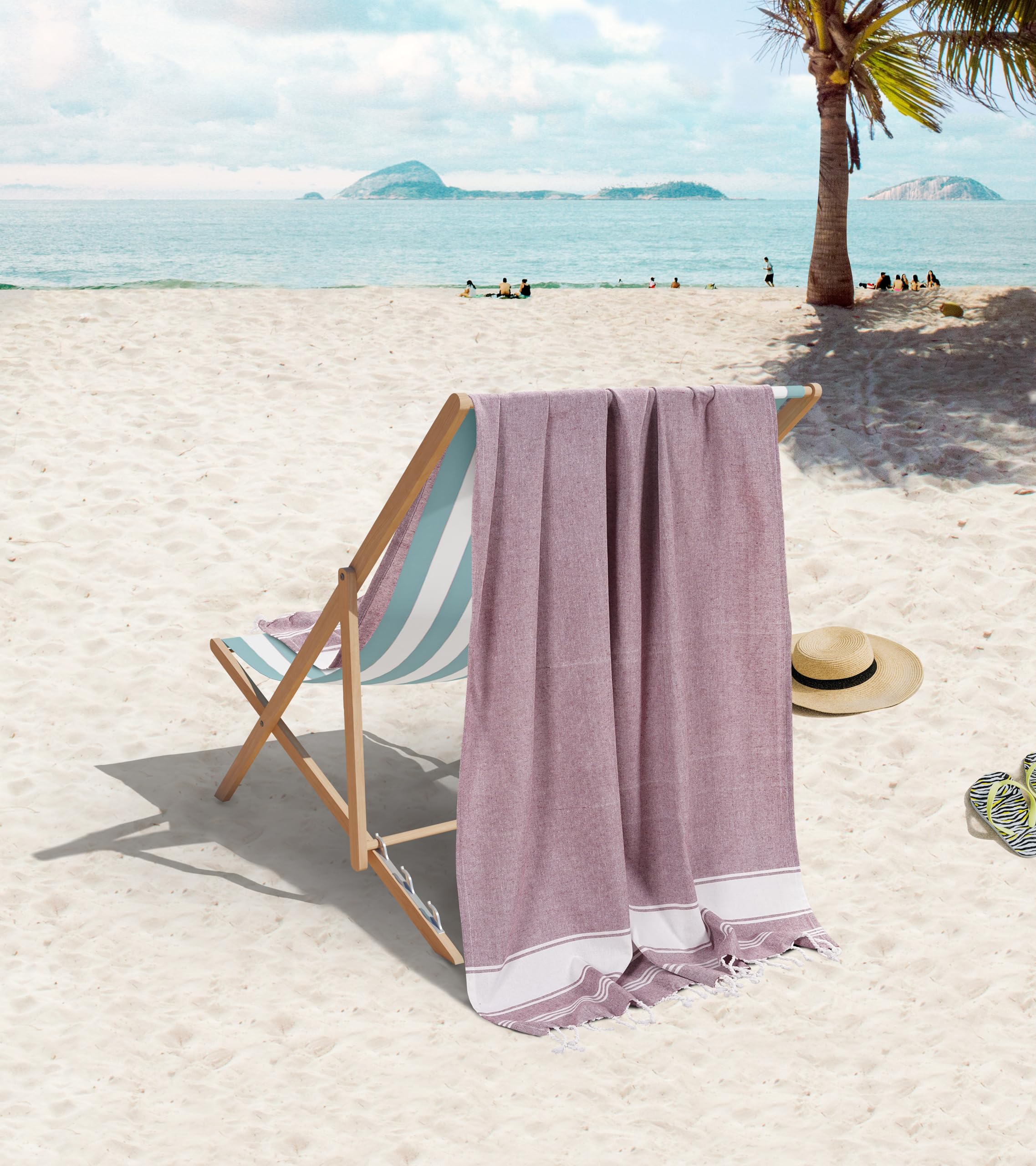 Foto 2 | Toalla De Playa Lane Linen Turca Extra Grande De 39 X 71 Cm, Paquete De 2 - Venta Internacional.