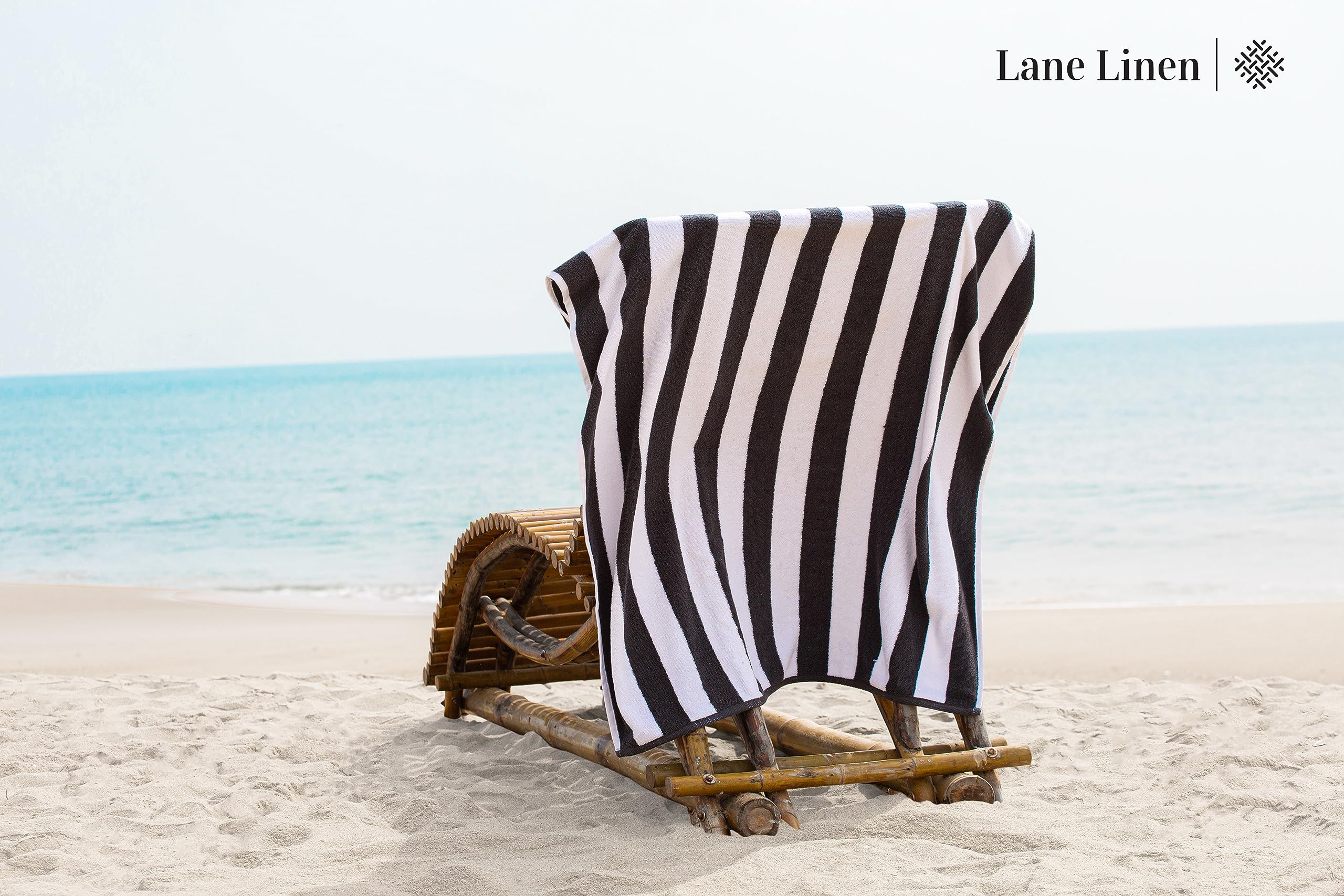 Foto 3 | Toalla De Playa Lane Linen De Gran Tamaño, 100% Algodón, 36 X 72 Pulgadas, Paquete De 2 - Venta Internacional.