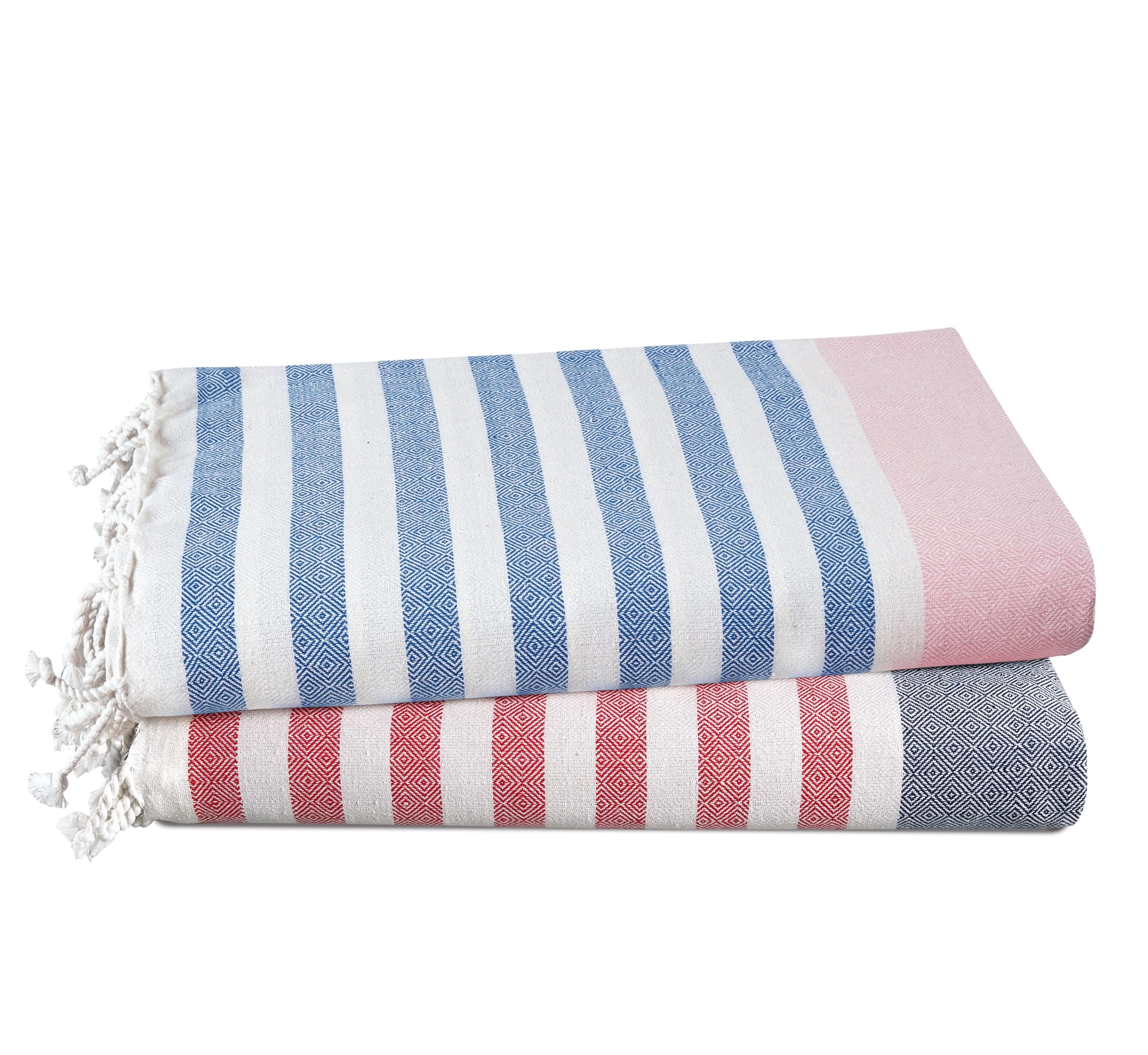 Toalla De Playa Lane Linen Extra Grande, Paquete De 2 Unidades, 39 X 71 Cm, Old Glory Pink - Venta Internacional. $732