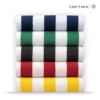 Foto 5 | Toallas De Playa Lane Linen De Algodón Amarillo, 90 X 180 Cm, Juego De 4 - Venta Internacional.