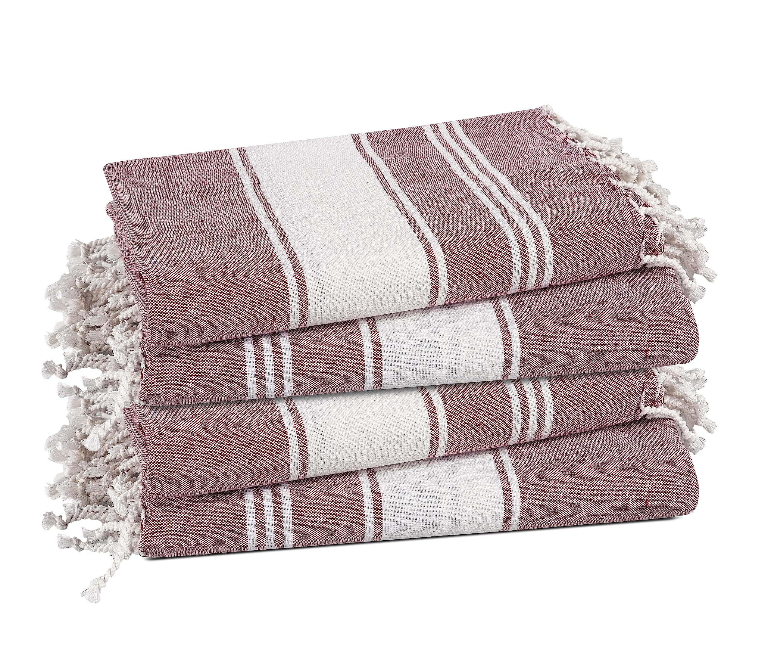 Toallas De Playa Lane Linen Wistful Mauve, 39 X 71 Cm, Paquete De 4 - Venta Internacional.