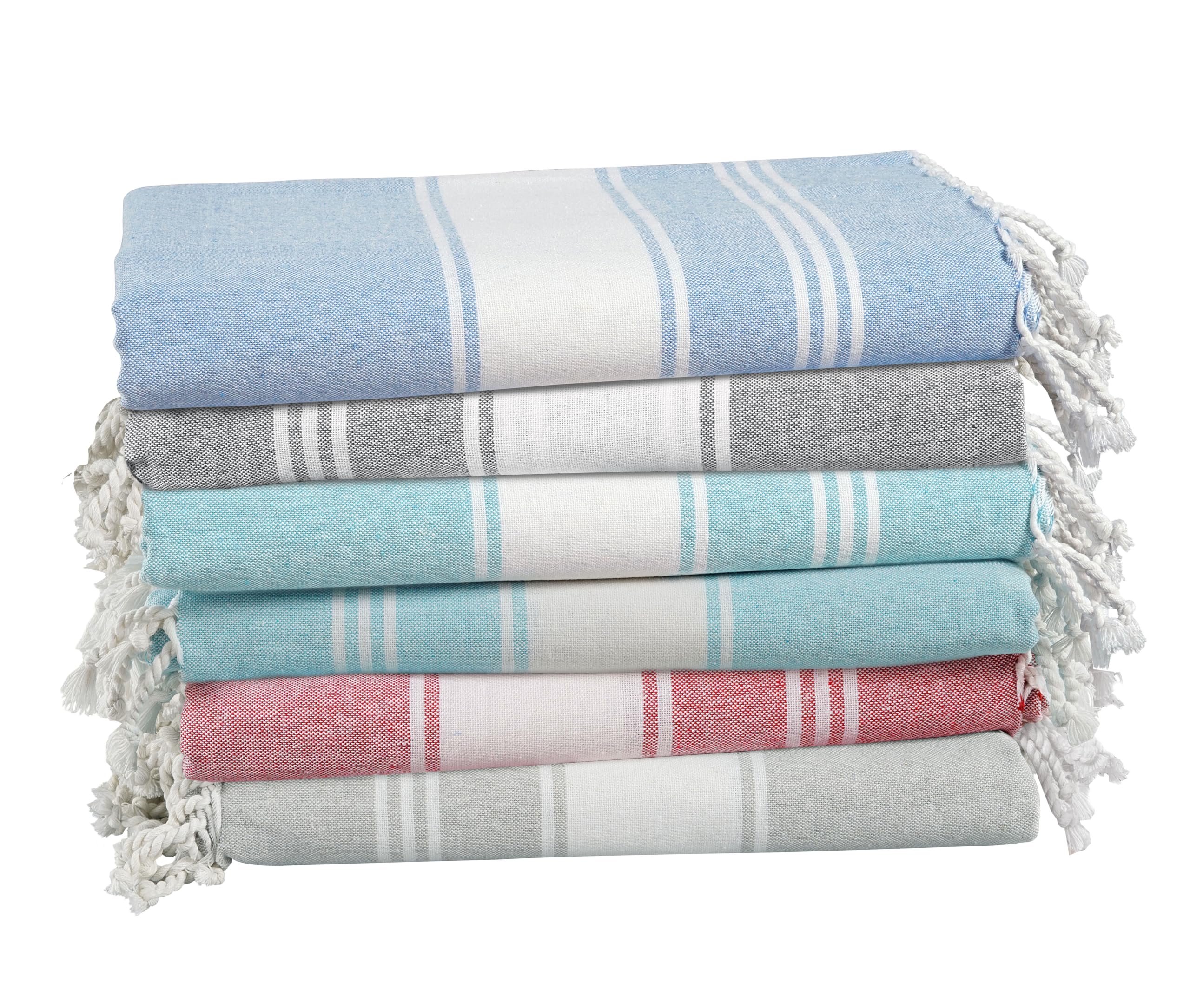 Toalla De Playa Lane Linen, Paquete De 6 Unidades, Sobredimensionada, Ligera, 39 X 71 Cm - Venta Internacional. $1,161