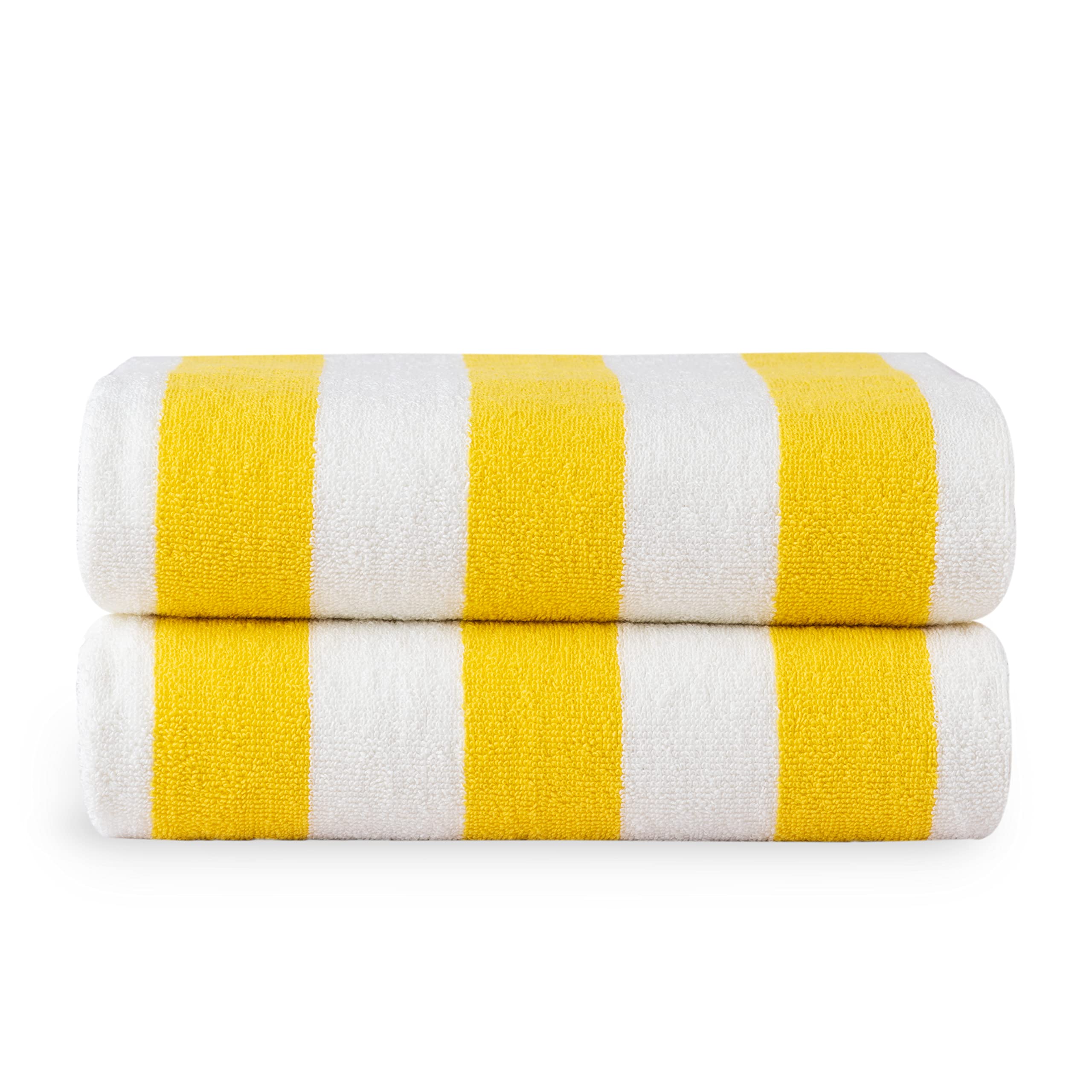 Toalla De Playa Lane Linen Extra Grande Para Adultos, Paquete De 2, Color Amarillo - Venta Internacional.