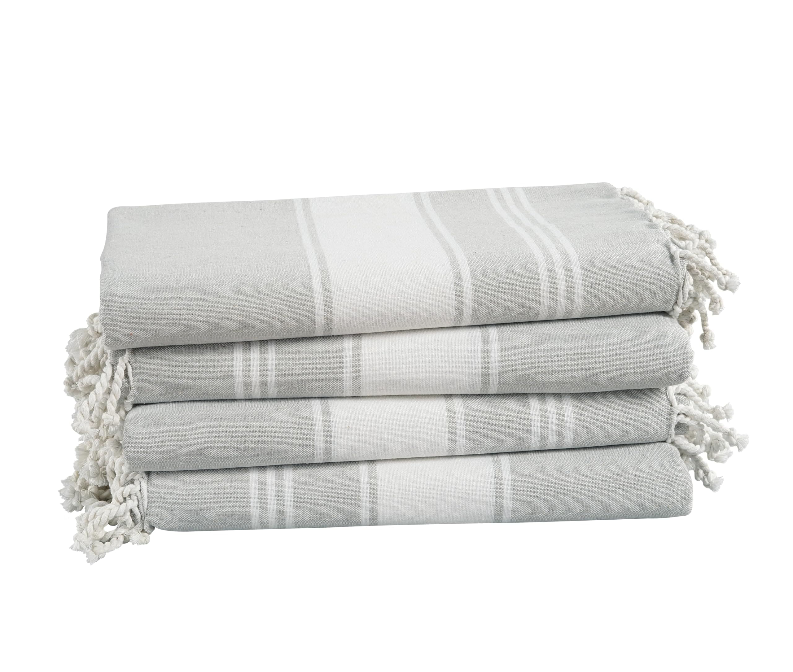 Toallas De Playa Lane Linen, Paquete De 4 Unidades, Sobredimensionadas, 100% Lino, 39 X 71 Cm, Color Gris - Vent $980