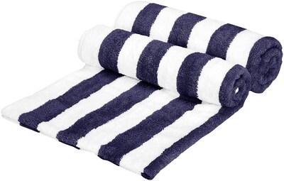 Foto 4 | Toallas Amazon Basics, 100% Algodón, 76 X 152 Cm, Paquete De 2 Unidades, Azul Marino - Venta Internacional.