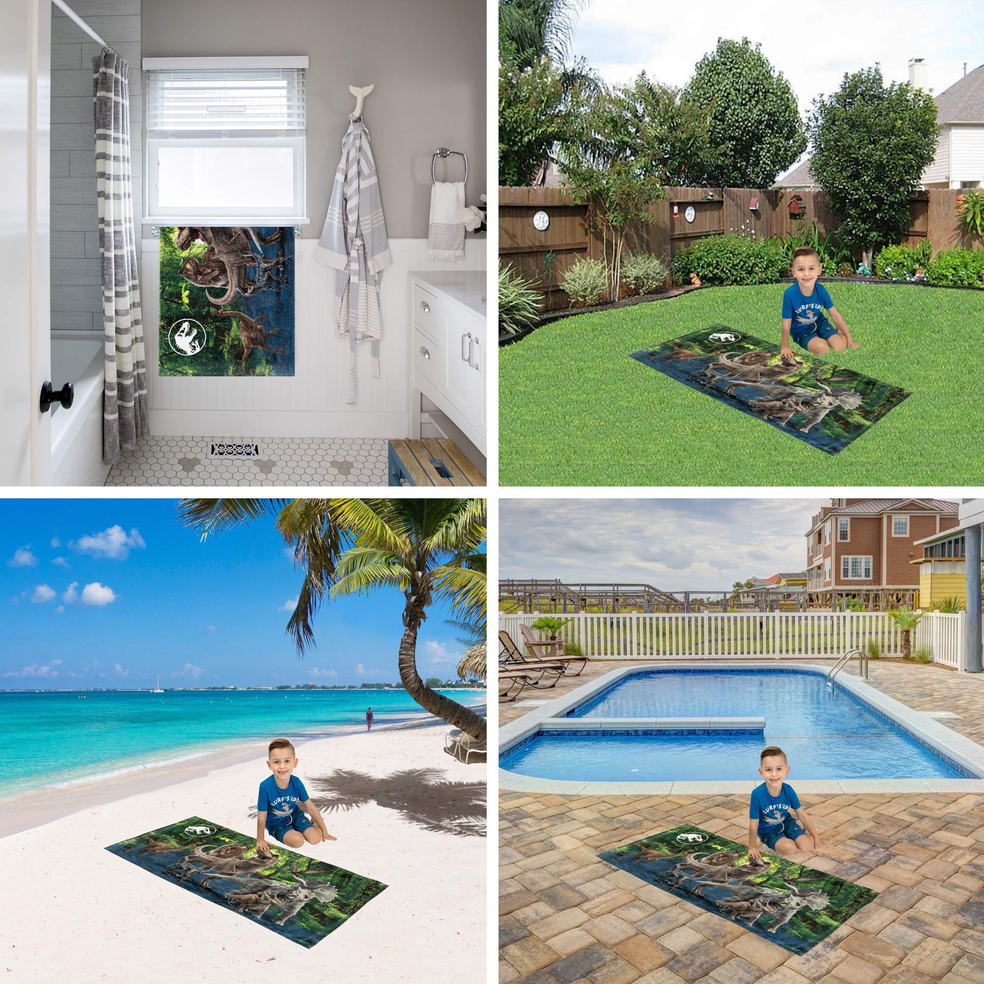Foto 6 pulgar | Toalla Franco Kids Jurassic World 100% Algodón 147 Cm X 71 Cm - Venta Internacional.