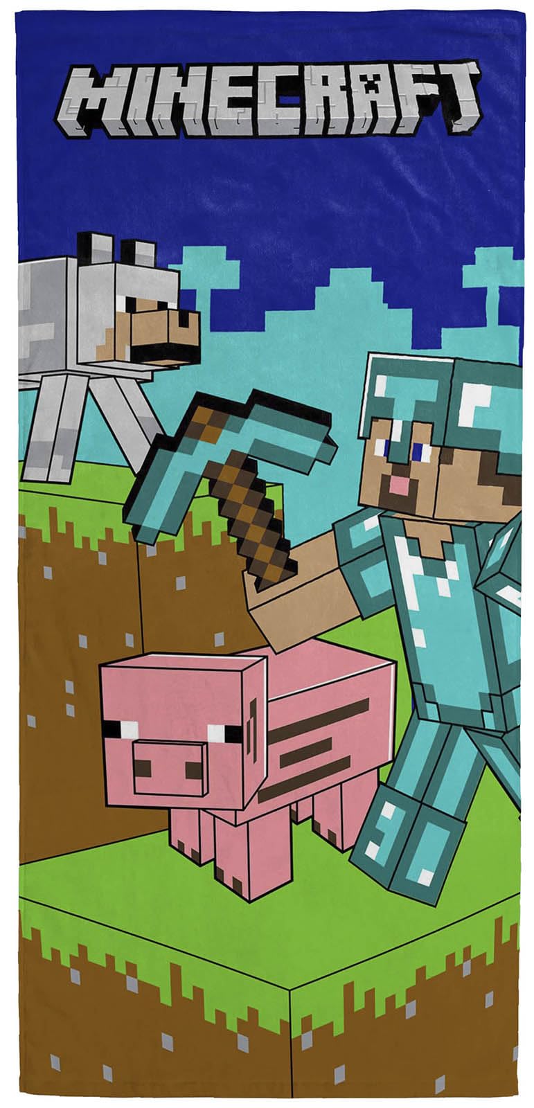 Toalla de Playa Jay Franco Minecraft Kids 70 x 140 cm - Venta Internacional