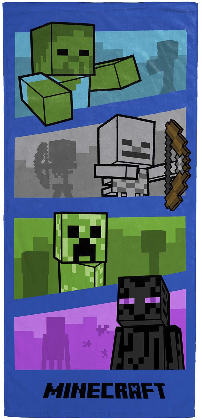 Toalla Jay Franco Minecraft Adventure Gamer 70 x 145 cm - Venta Internacional