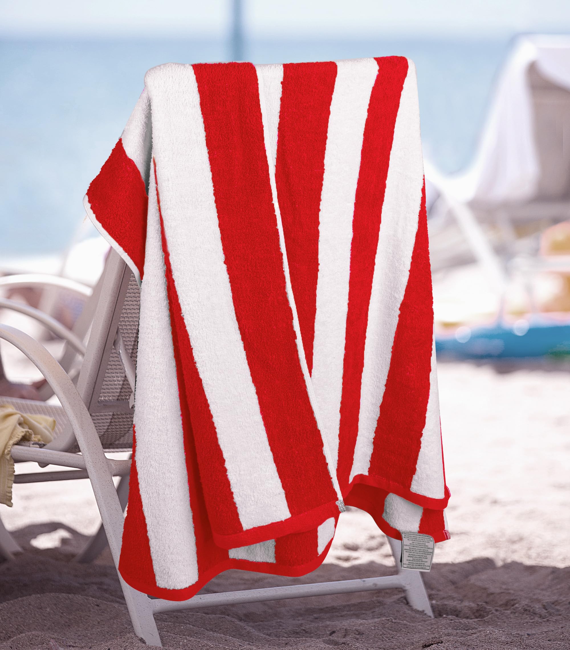 Foto 6 pulgar | Toalla De Playa Utopia Towels Cabana Stripe, 100% Algodón, 76 X 152 Cm - Venta Internacional.