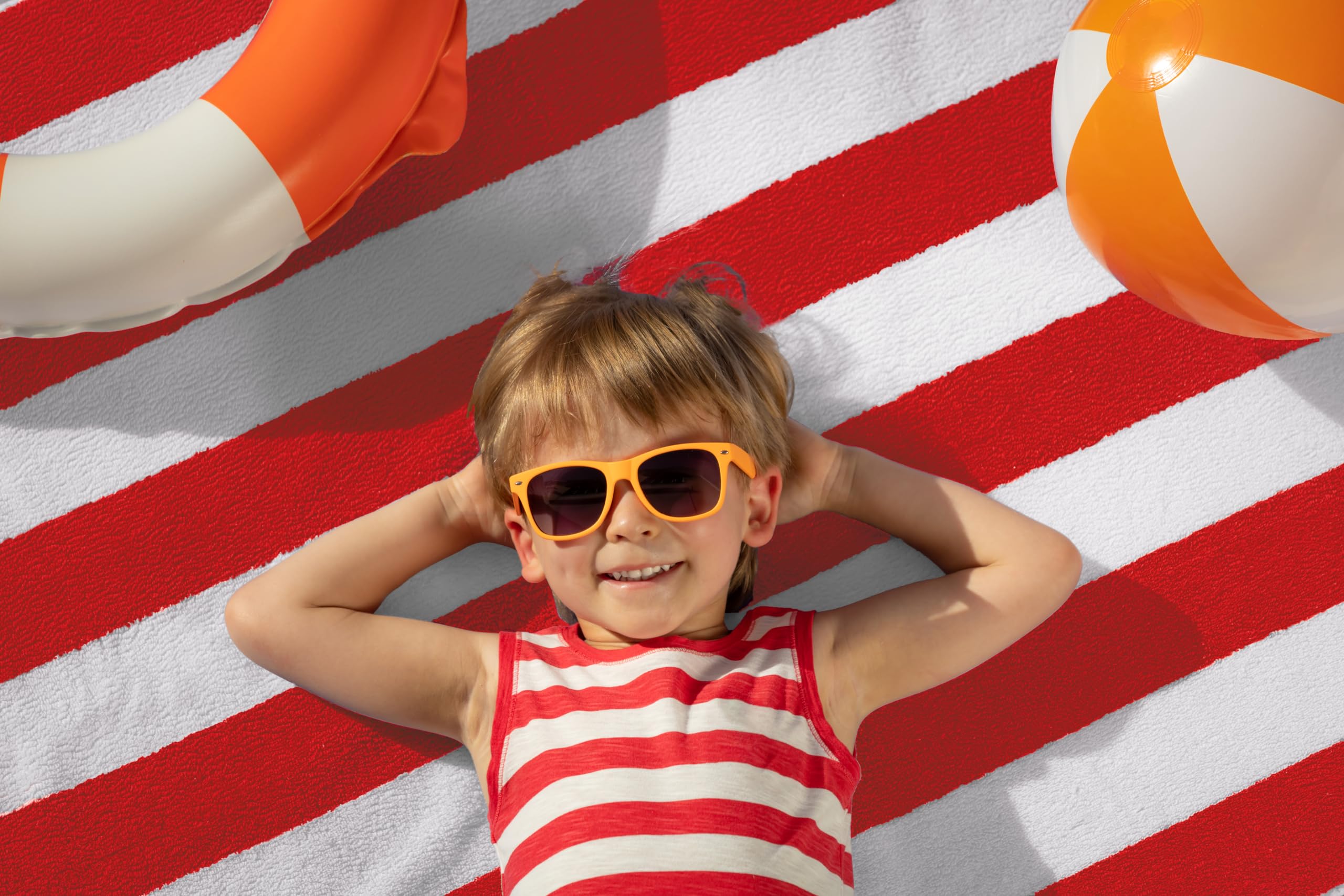 Foto 7 | Toalla De Playa Utopia Towels Cabana Stripe, 100% Algodón, 76 X 152 Cm - Venta Internacional.