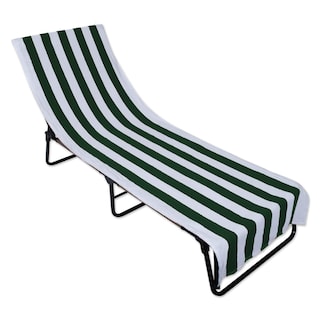 Foto 1 | Toalla Para Sillón De Playa Dii Stripe, 100% Algodón Rizado, Verde - Venta Internacional.