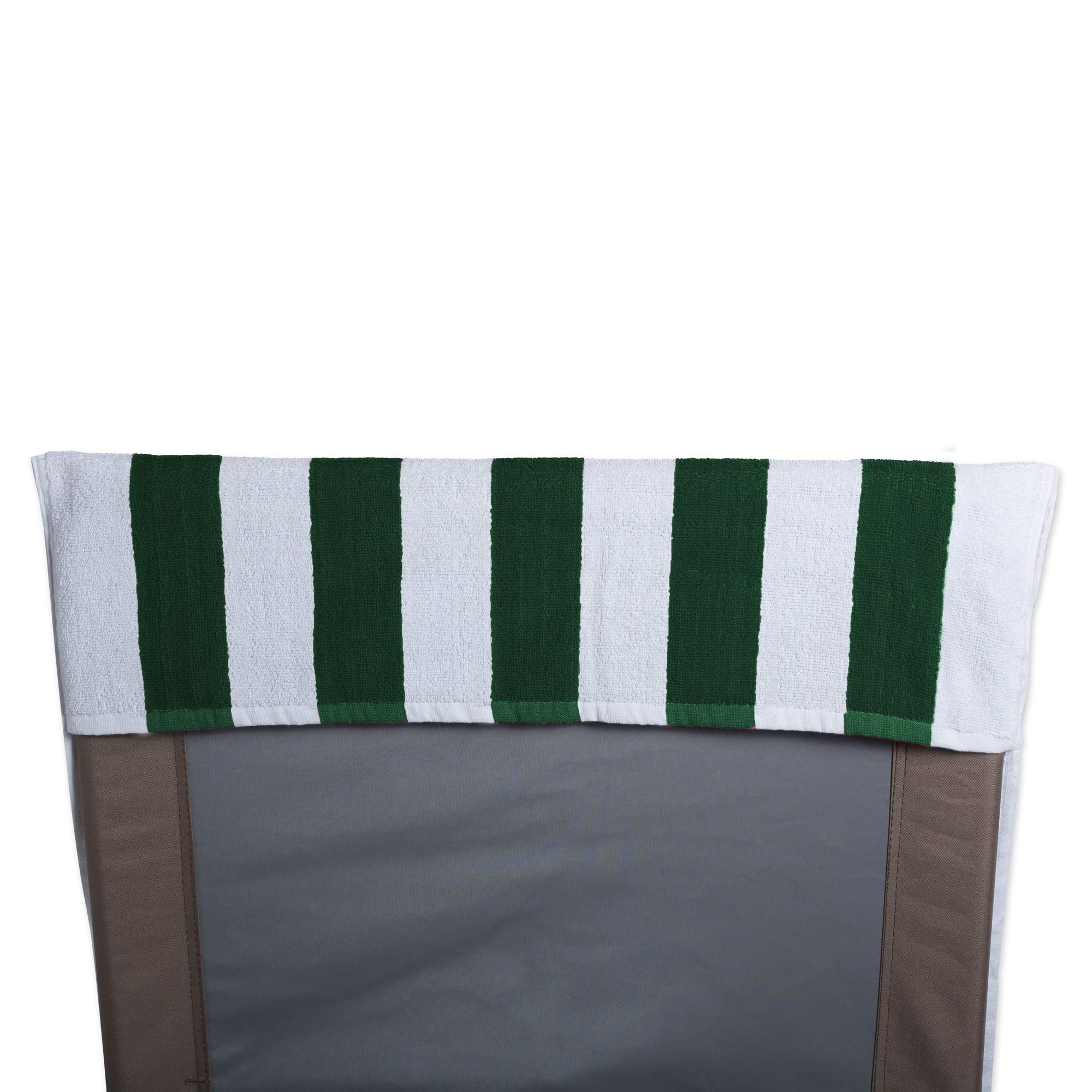 Foto 2 | Toalla Para Sillón De Playa Dii Stripe, 100% Algodón Rizado, Verde - Venta Internacional.