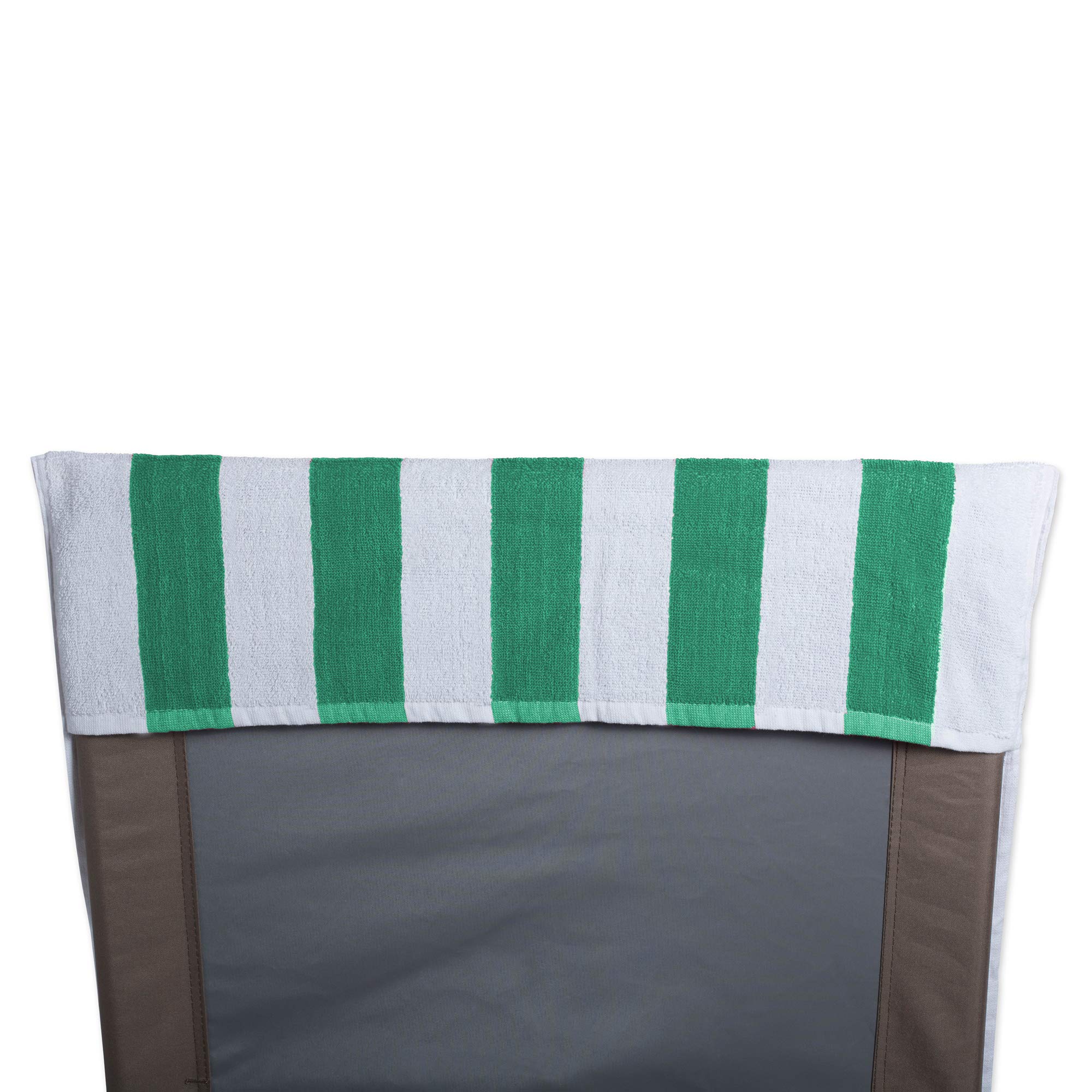 Foto 2 | Toalla Para Sillón De Playa Dii Stripe, 26 X 82 Cm, Color Verde Esmeralda - Venta Internacional.