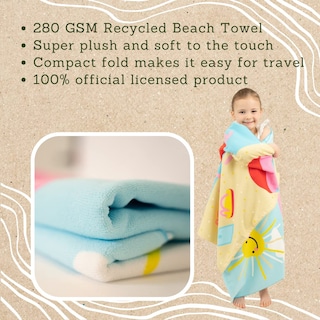 Foto 2 | Toalla De Baño/piscina/playa Franco Peppa Pig Kids, Supersuave Y Ligera, 100% Reciclada, Hecha De Bo - Venta Interna
