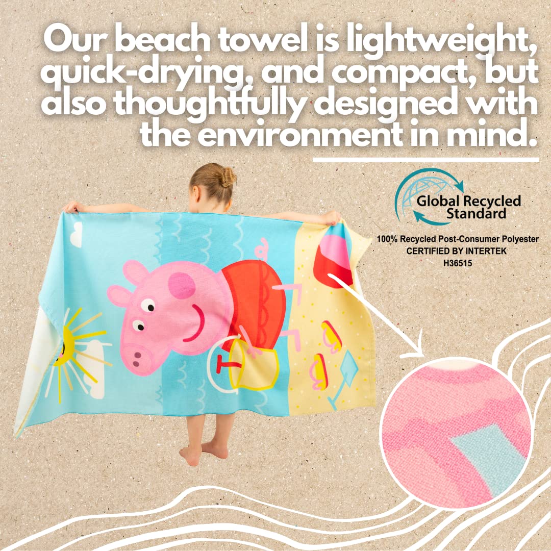 Foto 4 pulgar | Toalla De Baño/piscina/playa Franco Peppa Pig Kids, Supersuave Y Ligera, 100% Reciclada, Hecha De Bo - Venta Interna
