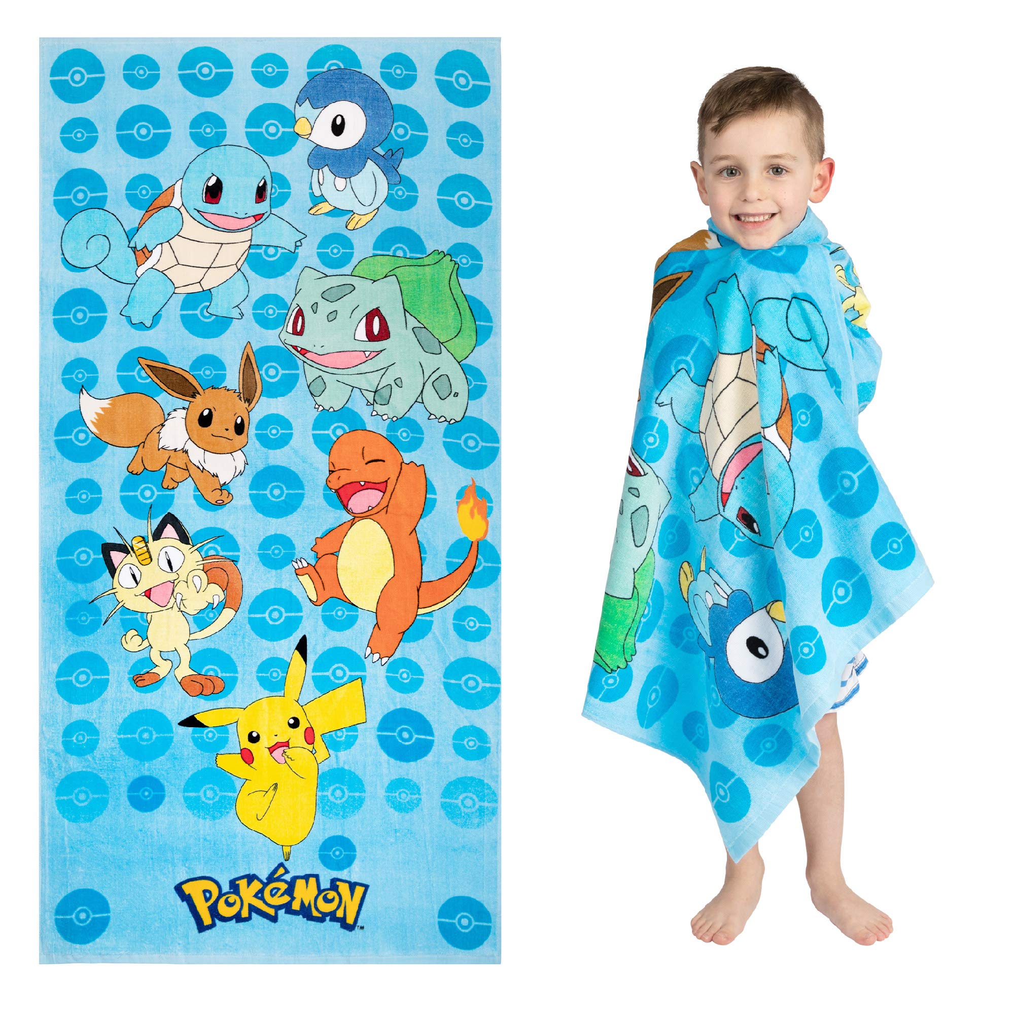 Foto 2 pulgar | Toalla De Playa Franco Kids Pokemon 148 Cm X 71 Cm, 100% Algodón - Venta Internacional.
