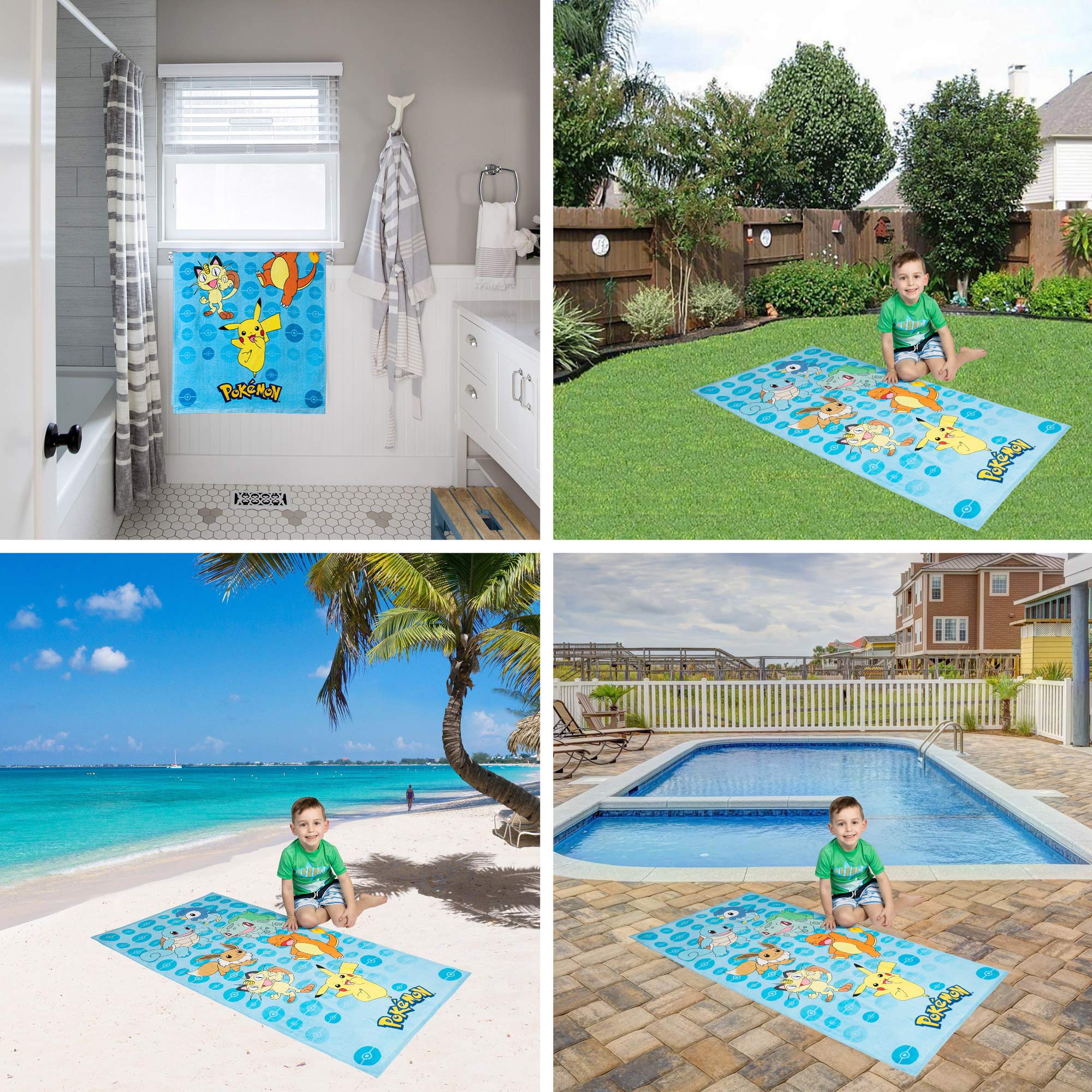 Foto 4 | Toalla De Playa Franco Kids Pokemon 148 Cm X 71 Cm, 100% Algodón - Venta Internacional.
