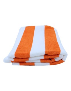 Foto 3 | Toalla Rayada Extra Grande Naranja + Gratis Termo Güish De Regalo