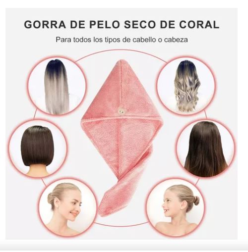 Foto 3 pulgar | Toallas De Microfibra De Rápido Secado Para Cabello 3 Pzas