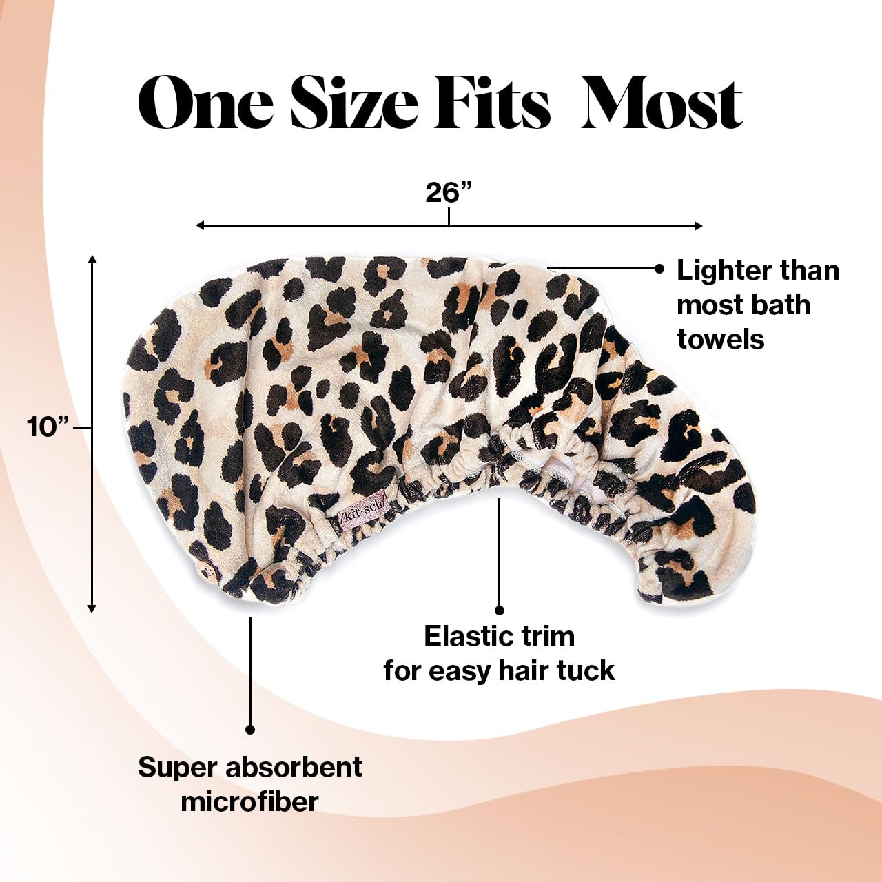 Foto 4 pulgar | Toalla De Pelo Kitsch, Superabsorbente, De Microfibra, Diseño De Leopardo - Venta Internacional.