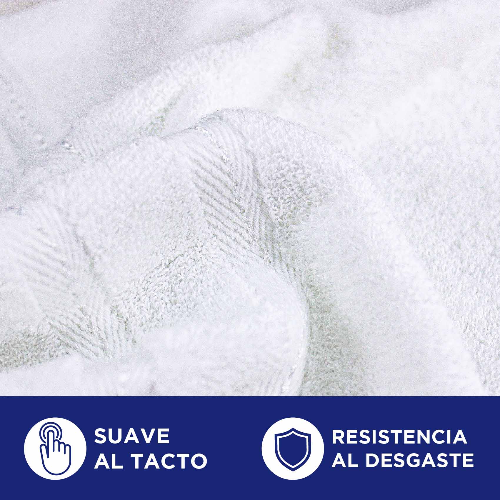 Foto 5 pulgar | Toallas de Medio Baño 4 Piezas 100% Algodón 70 x 140 Blancas