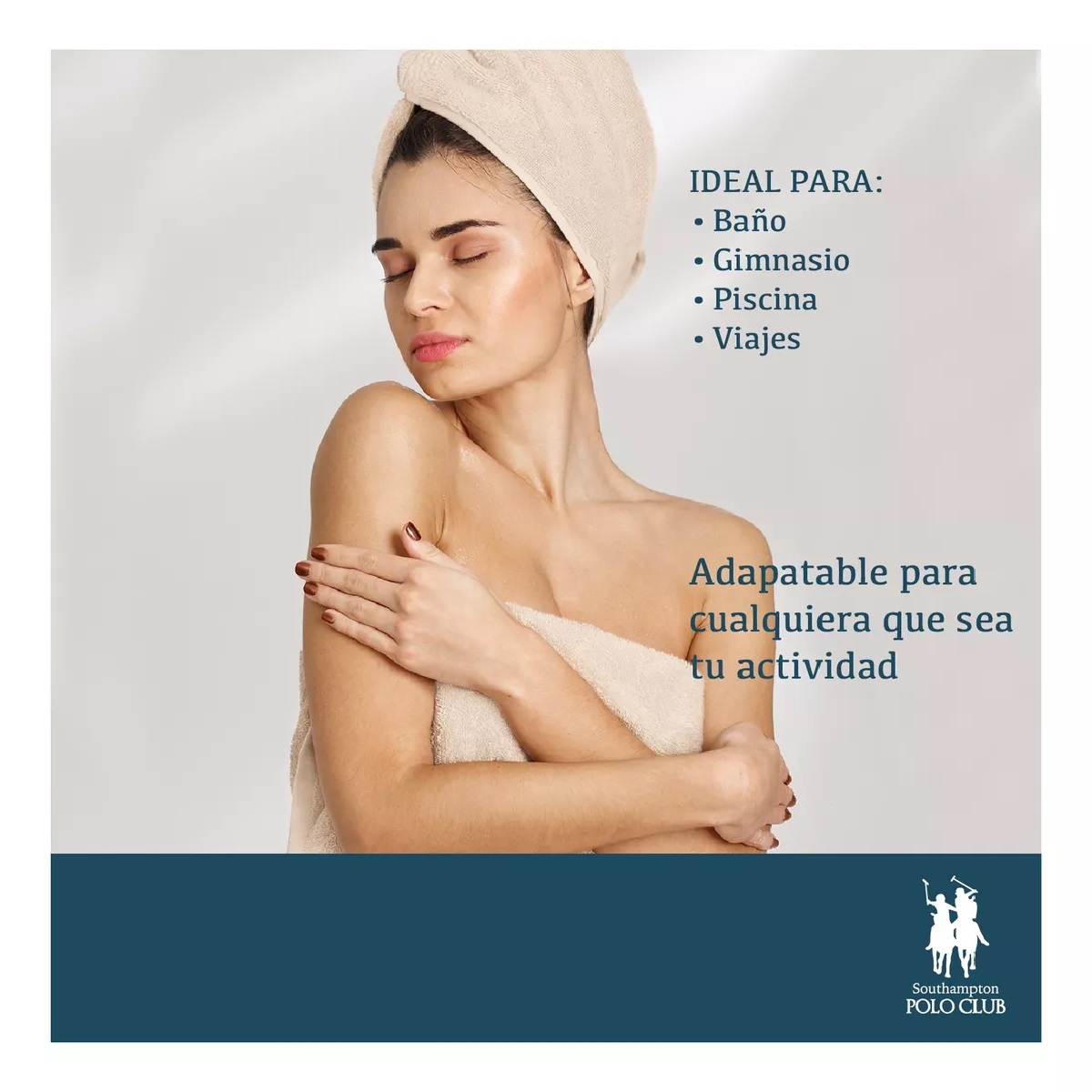 Foto 4 pulgar | Toalla de Baño Polo Club Beige 140 x 70 cm